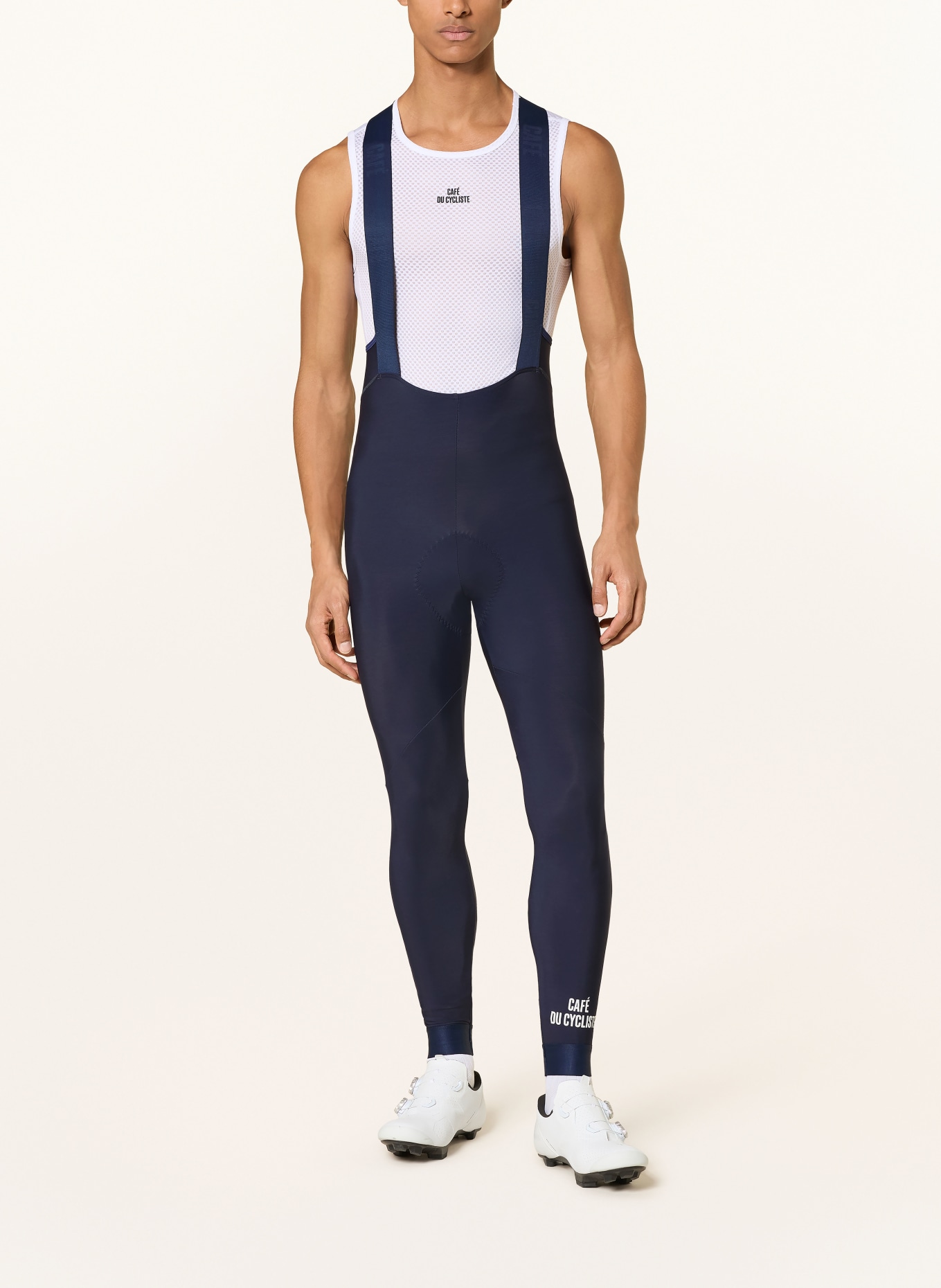 CAFÉ DU CYCLISTE Cycling shorts MARIE with straps and padded insert: DARK BLUE