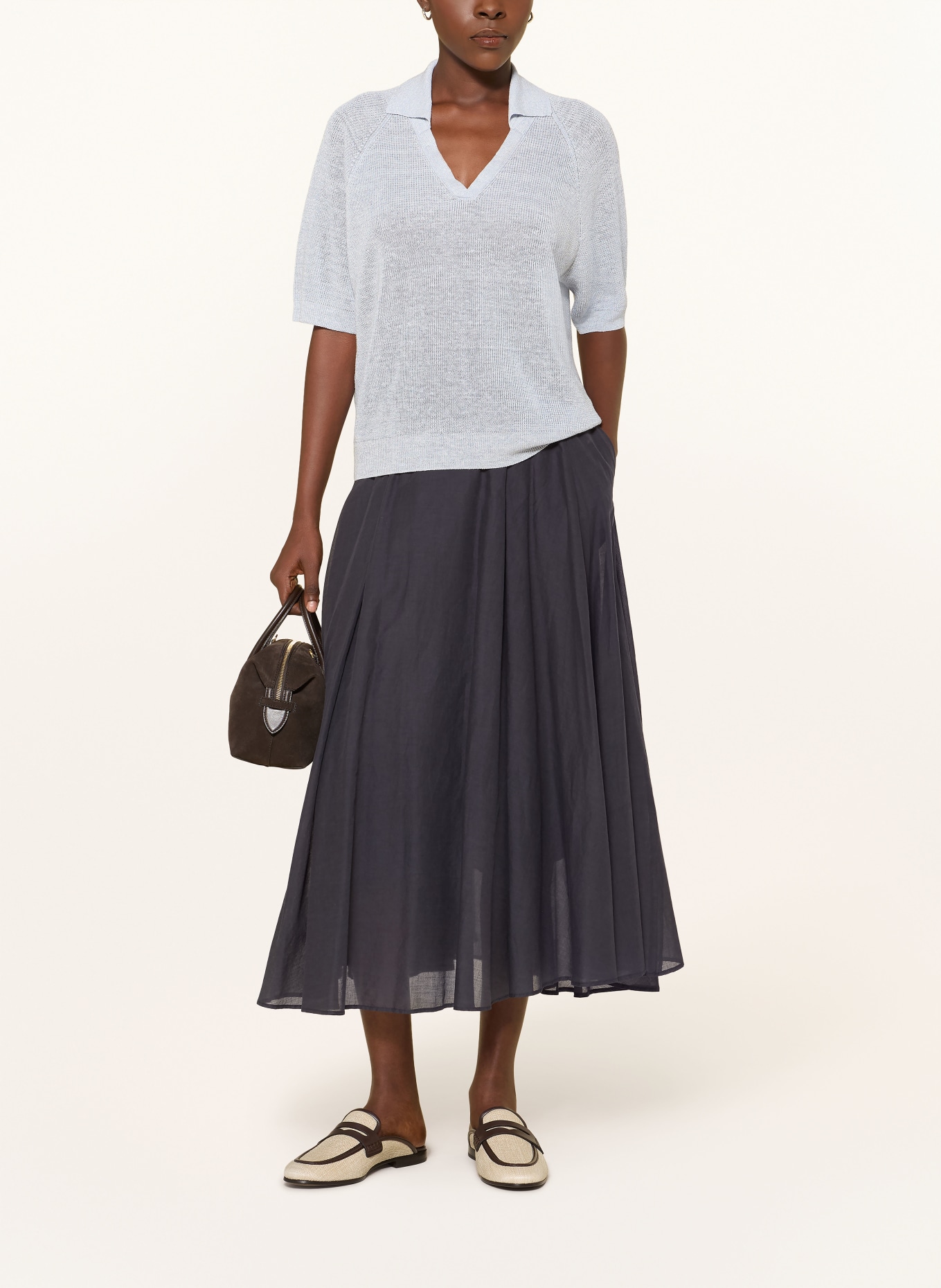 PESERICO jupe: BLEU FONCÉ