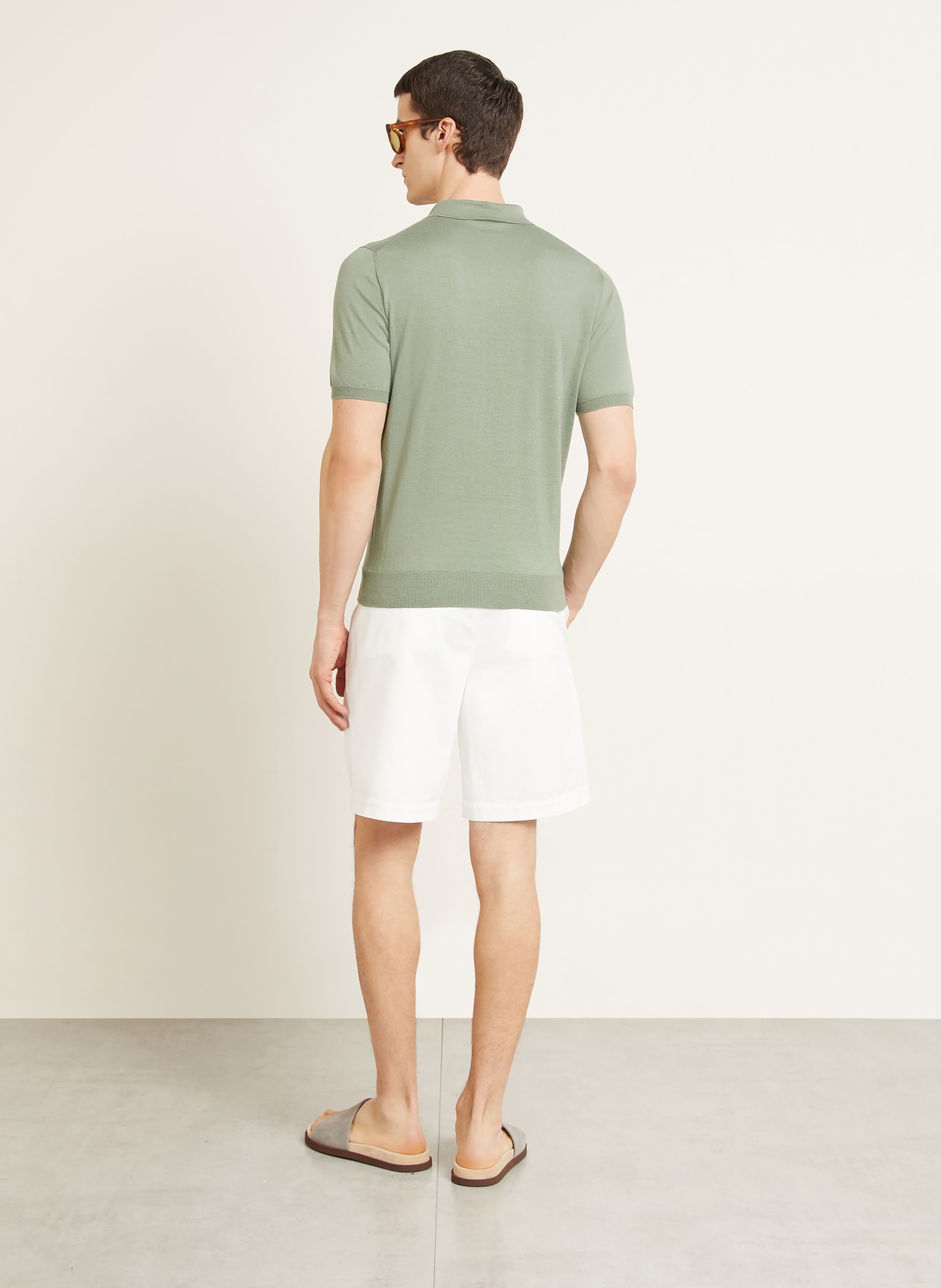 FIORONI Strick-Poloshirt: GRÜN