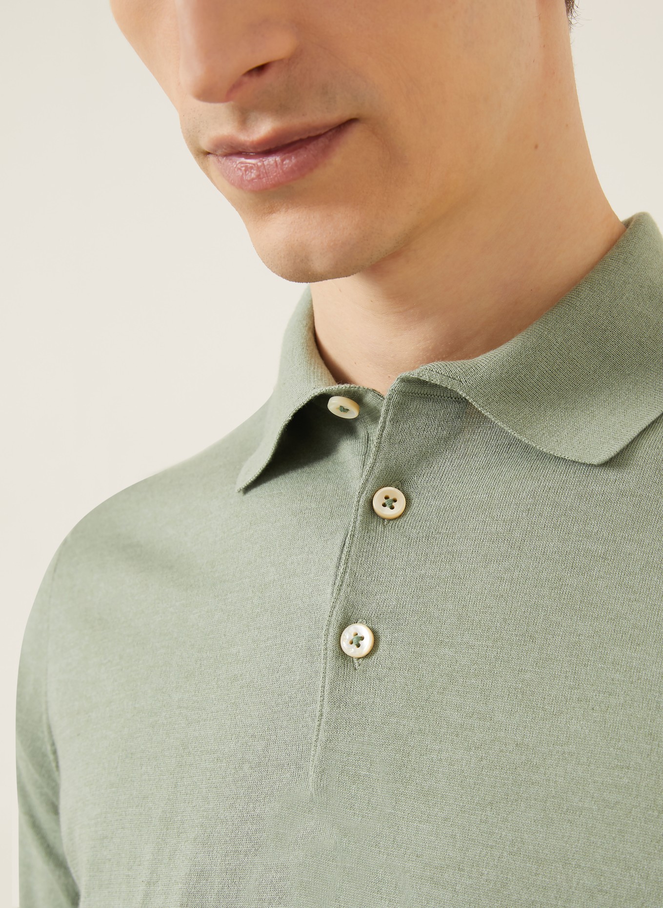 FIORONI Strick-Poloshirt: GRÜN