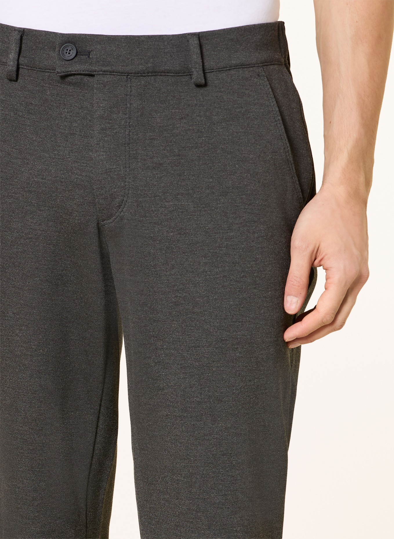 EUREX BY BRAX Jerseychino THILO Slim Fit: DARK GRAY