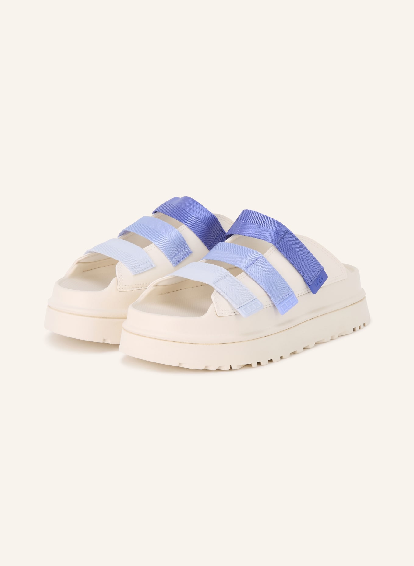 UGG Platform slides GOLDENGLOW: LIGHT BLUE / BLUE / WHITE