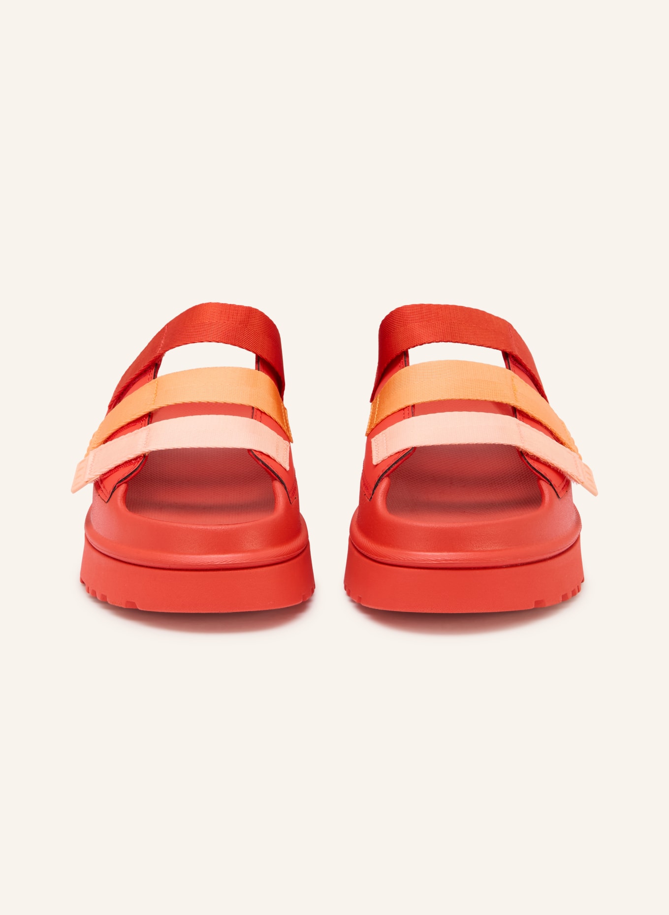 UGG Plateau-Pantoletten GOLDENGLOW: ROT / LACHS / HELLORANGE