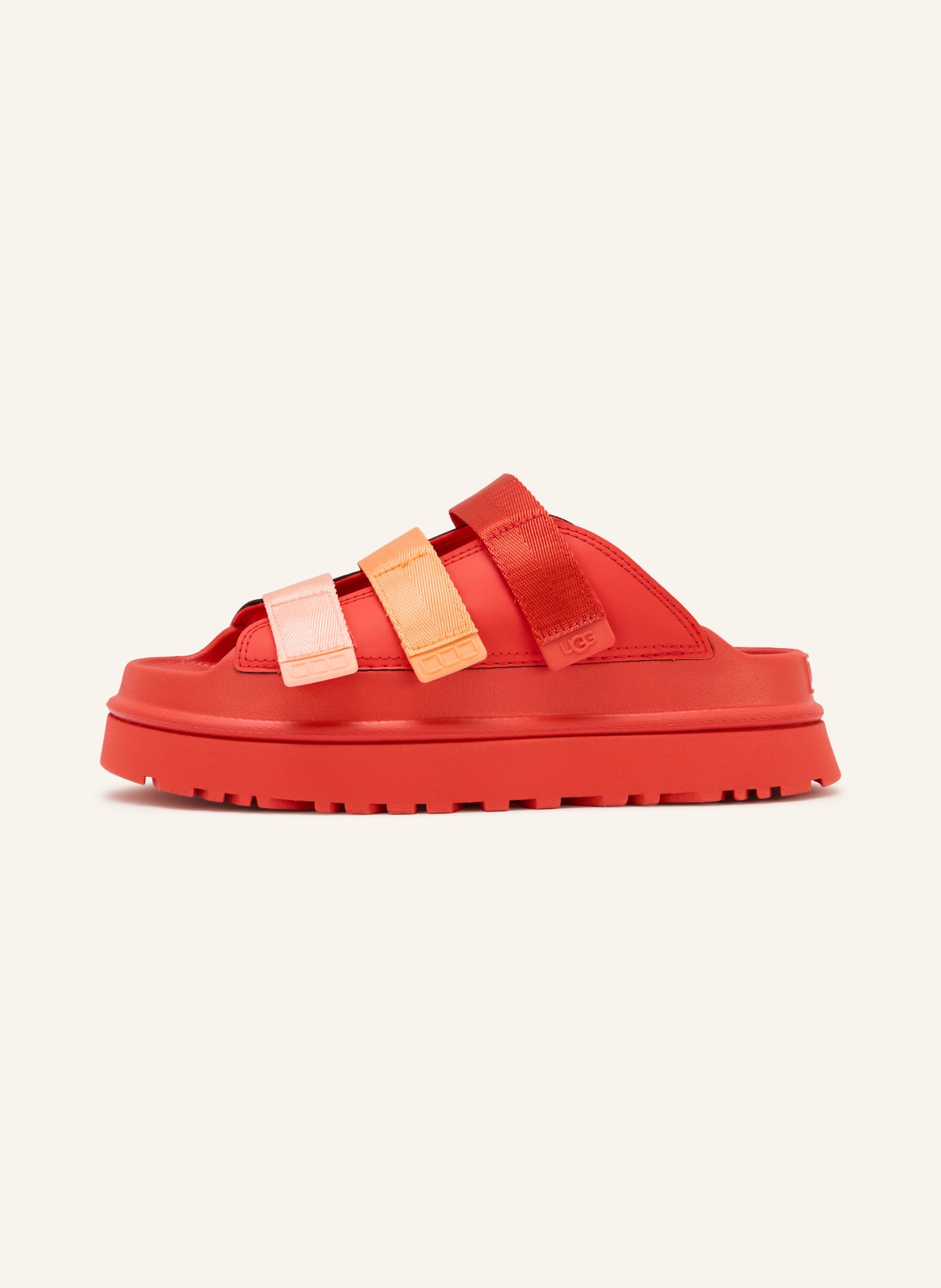 UGG Plateau-Pantoletten GOLDENGLOW: ROT / LACHS / HELLORANGE