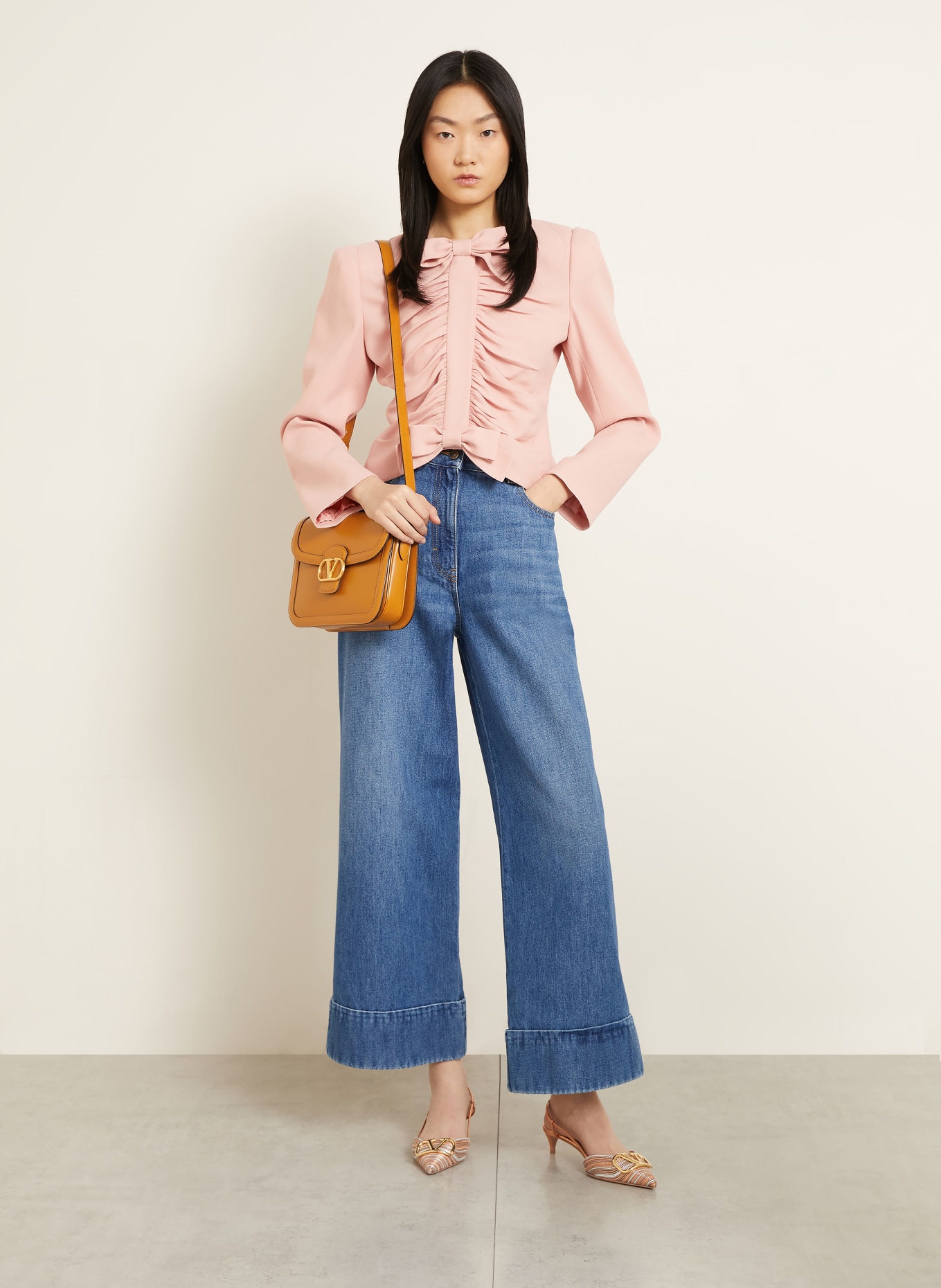 VALENTINO GARAVANI 9TO5 Shoulder Bag: BROWN / GOLD