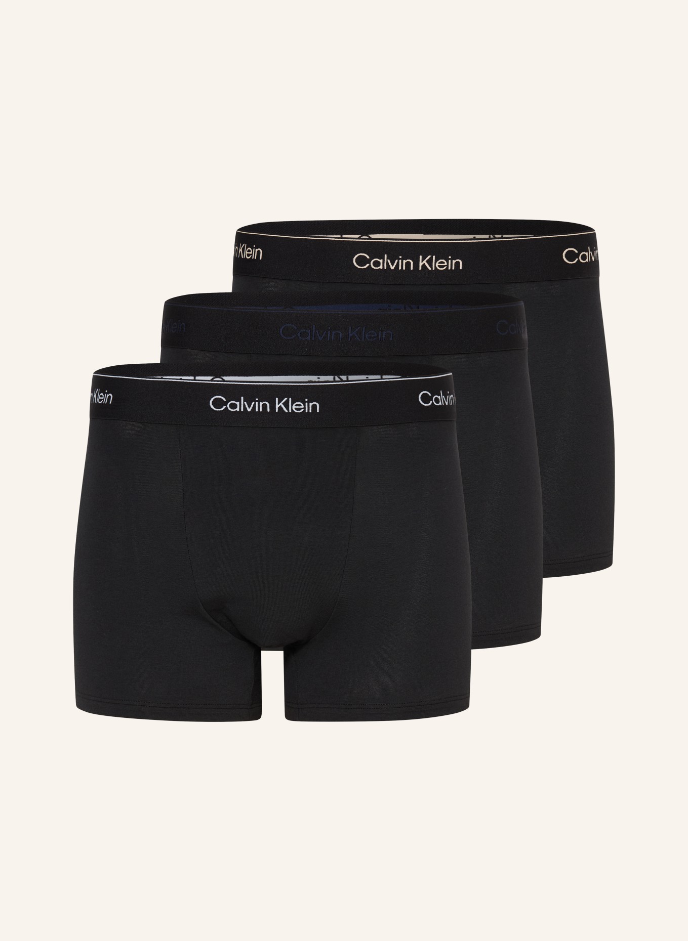 Calvin Klein 3er-Pack Boxershorts ICON COTTON Relaxed Fit: SCHWARZ