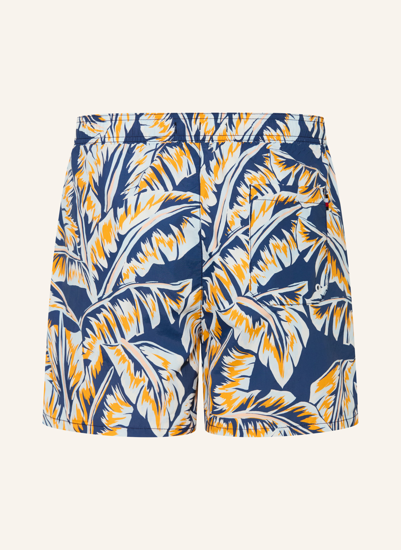 TOMMY HILFIGER Badeshorts: BLAUGRAU / ORANGE / HELLBLAU