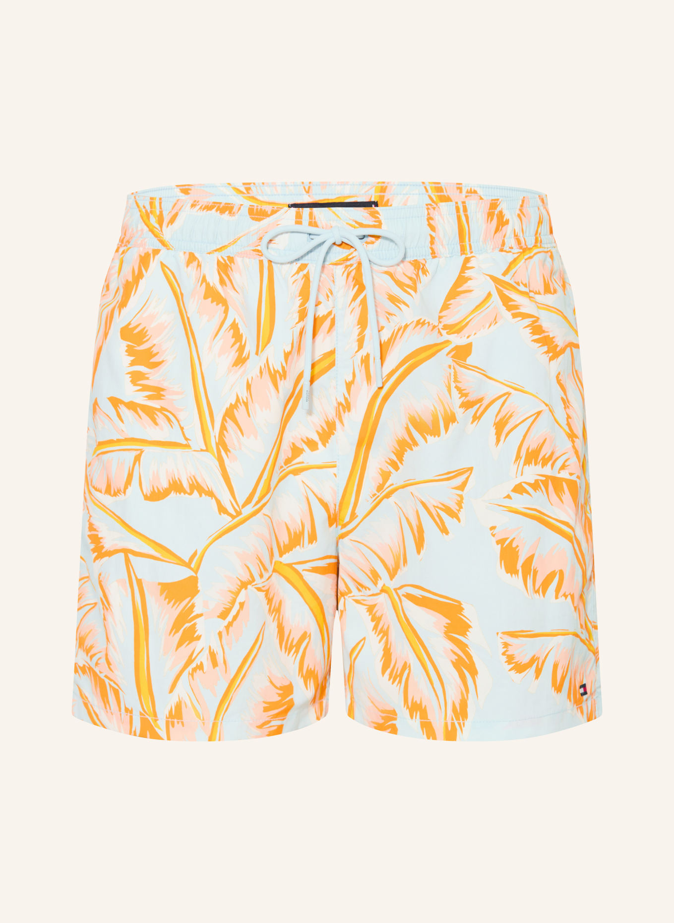 TOMMY HILFIGER Swim Shorts: ORANGE / YELLOW / LIGHT BLUE