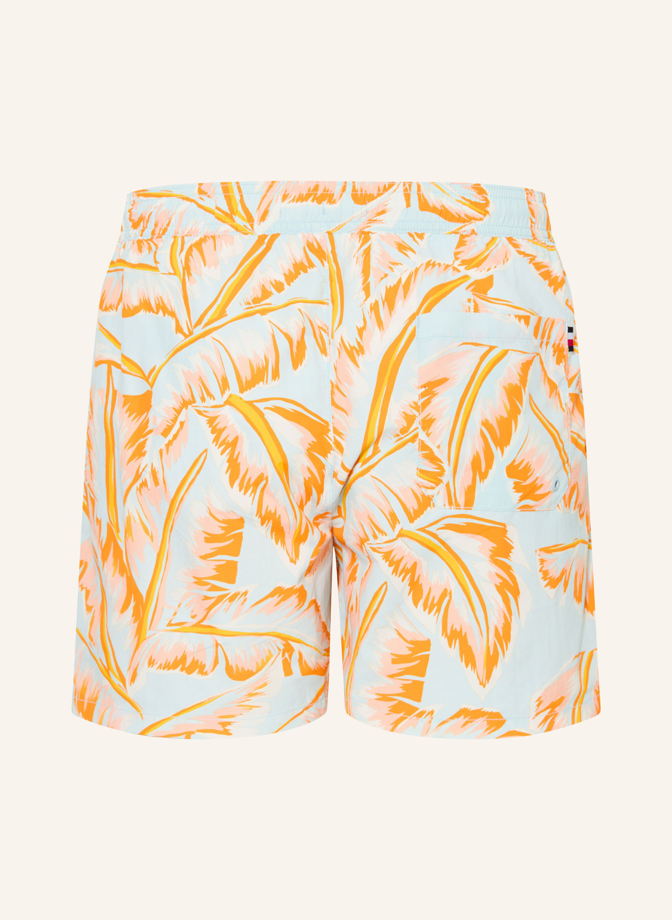 TOMMY HILFIGER Swim Shorts: ORANGE / YELLOW / LIGHT BLUE