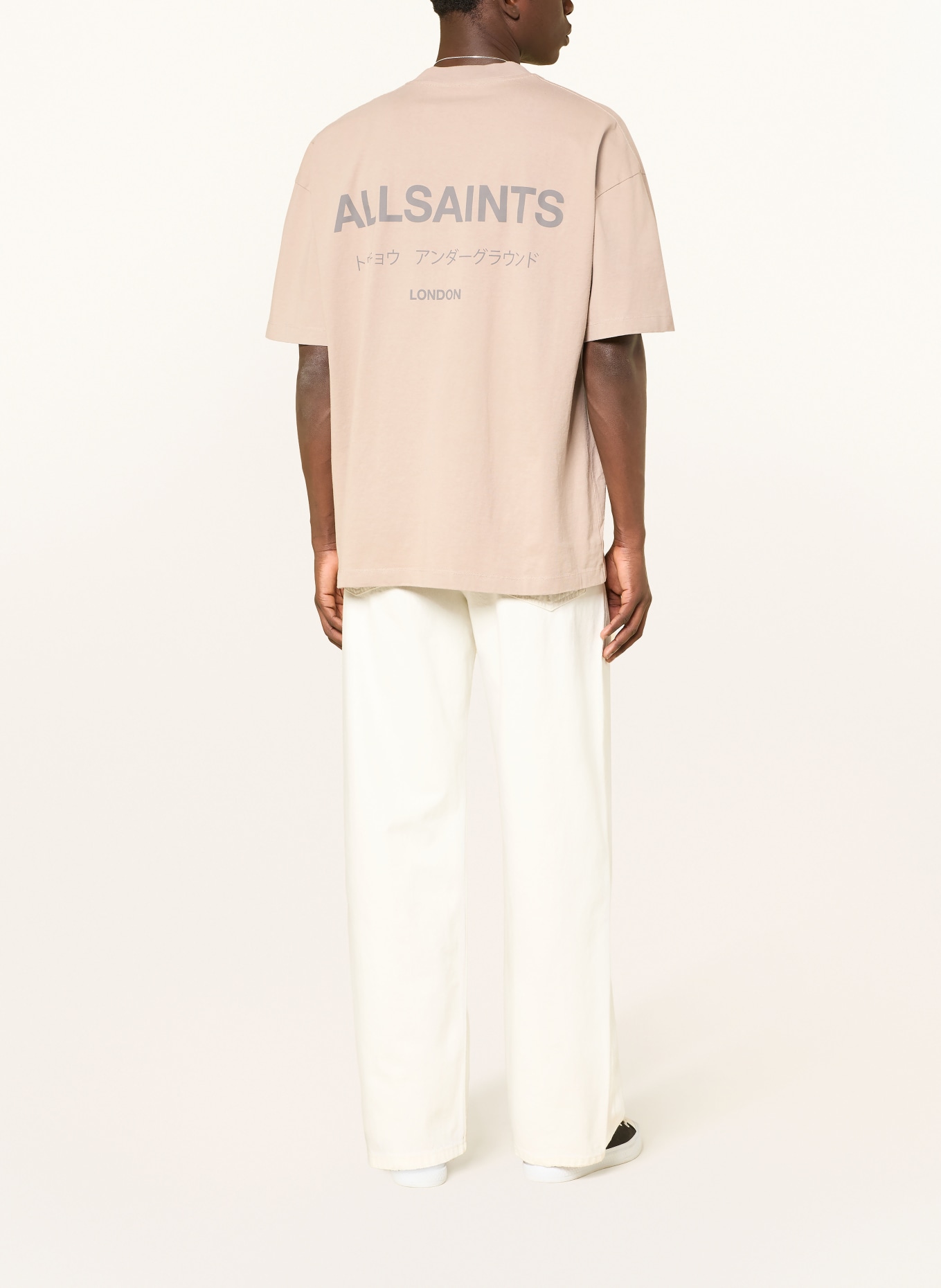 ALLSAINTS T-shirt UNDERGROUND: BEIGE / TAUPE