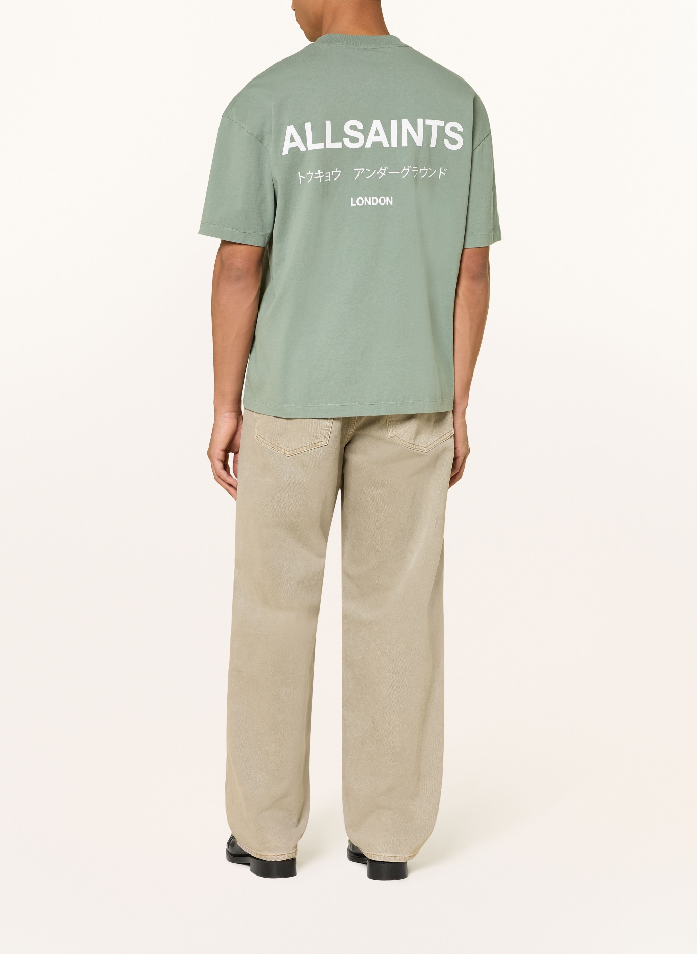 ALLSAINTS T-shirt UNDERGROUND: LIGHT GREEN