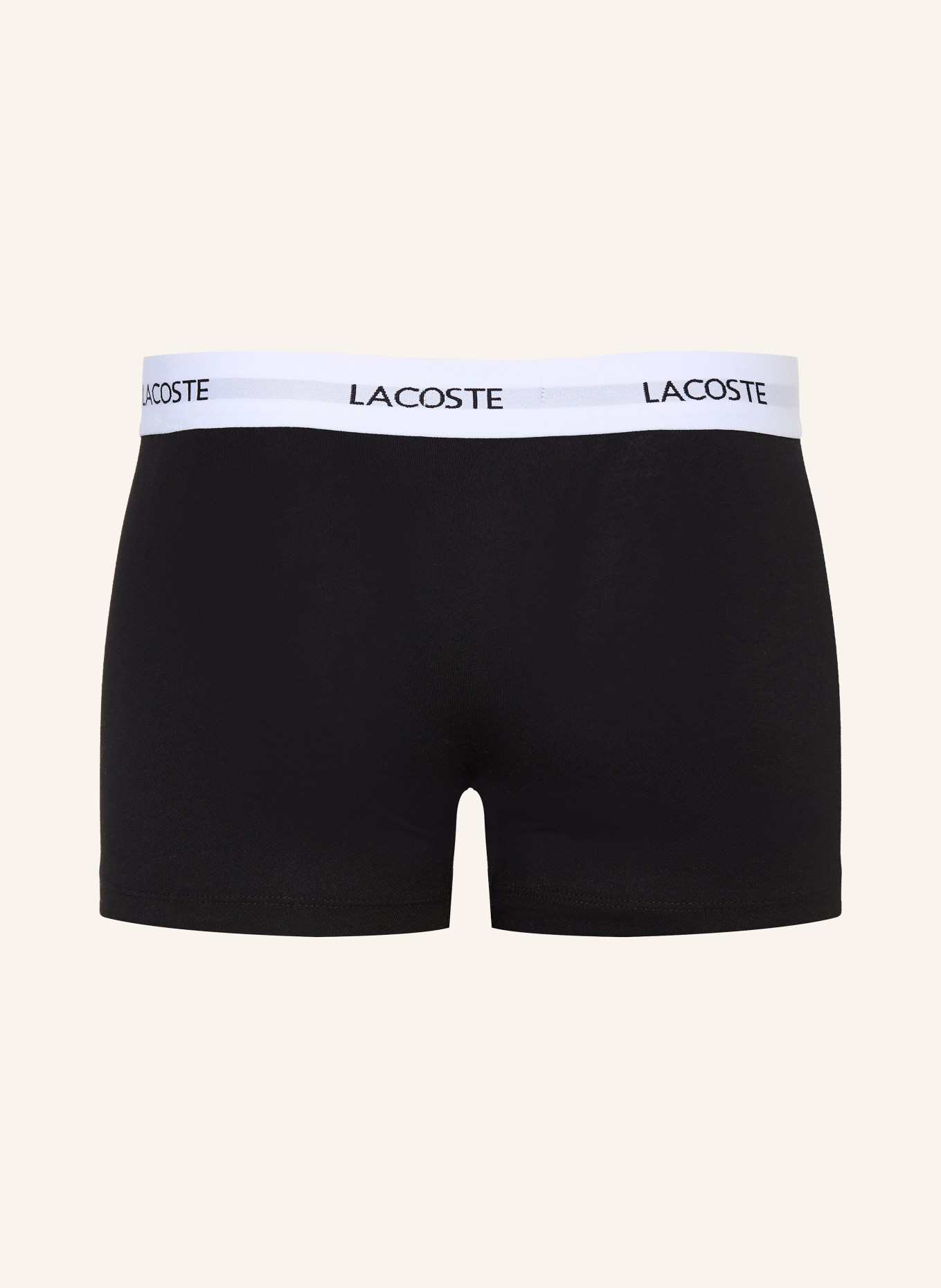 LACOSTE Boxerky, 3 kusy v balení: SVĚTLE ŠEDÁ / BÍLÁ / ČERNÁ