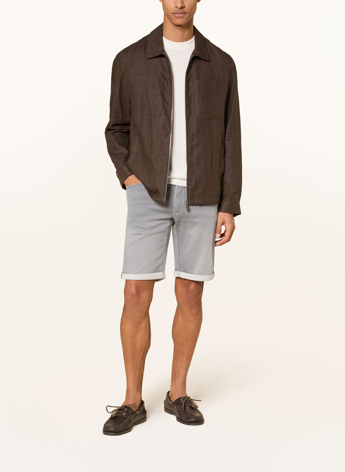 MAC Džínové šortky: H815 light summer grey