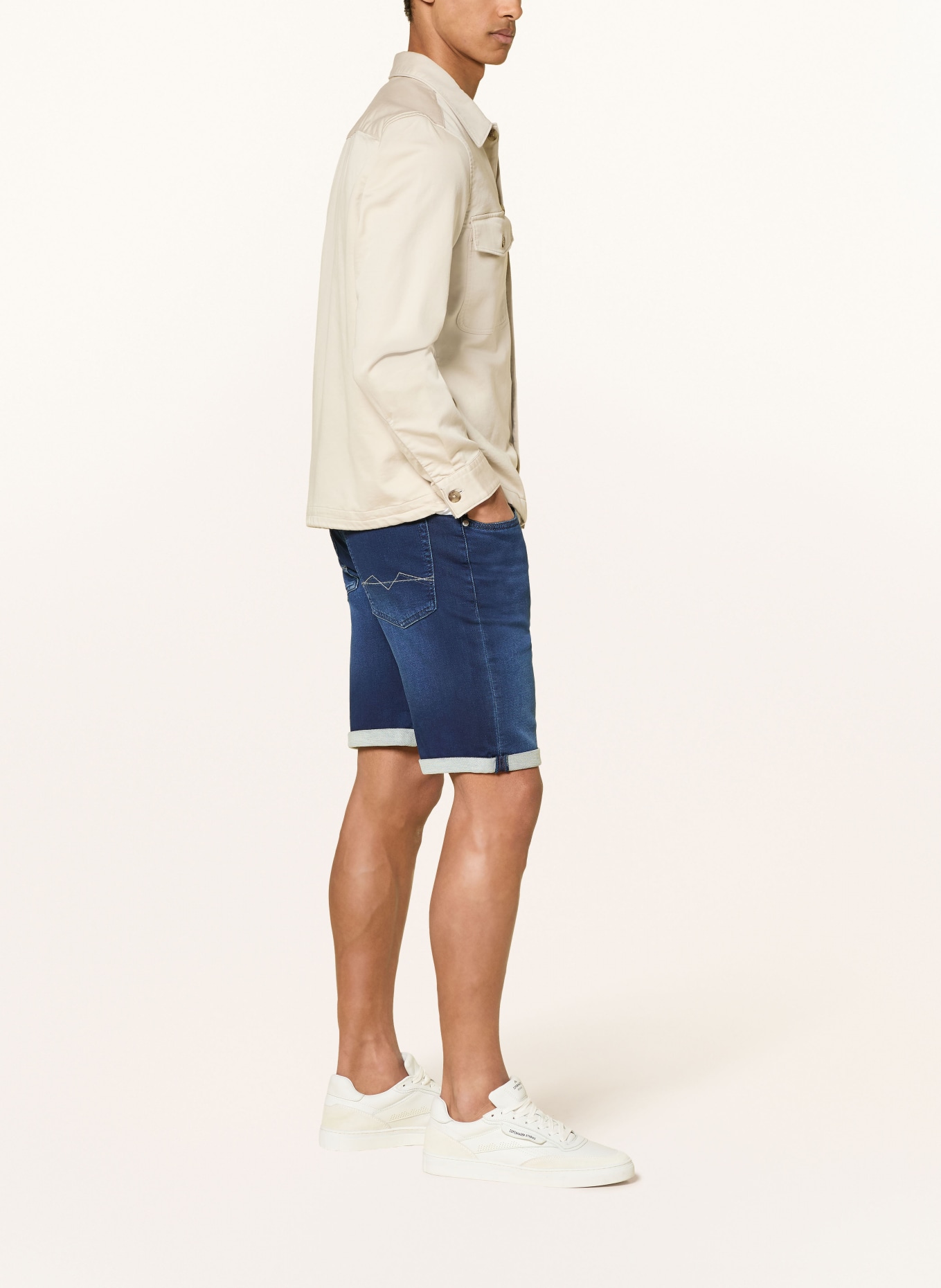 MAC Jeansshorts: H694 dark blue vintage wash