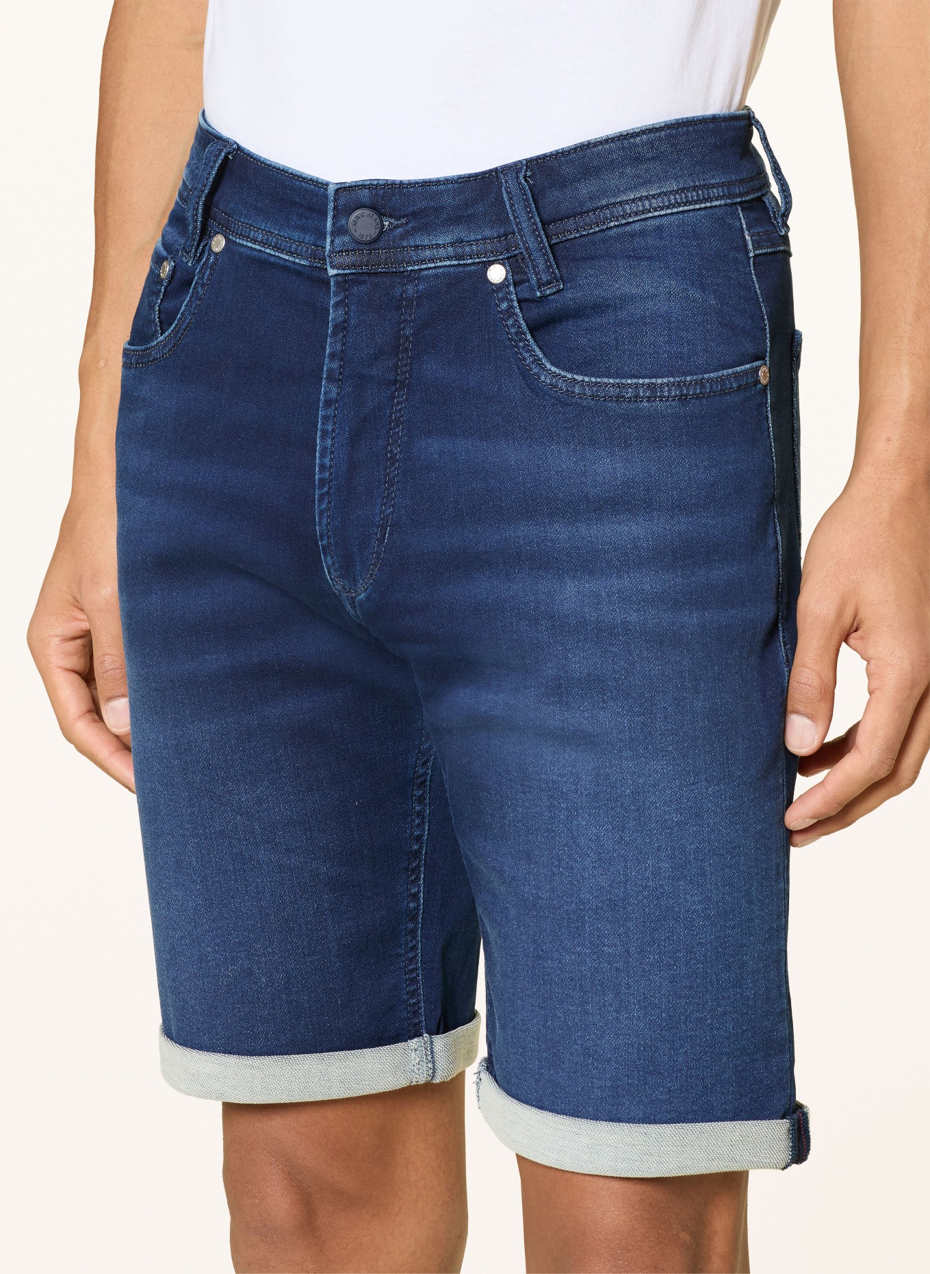 MAC Jeansshorts: H694 dark blue vintage wash
