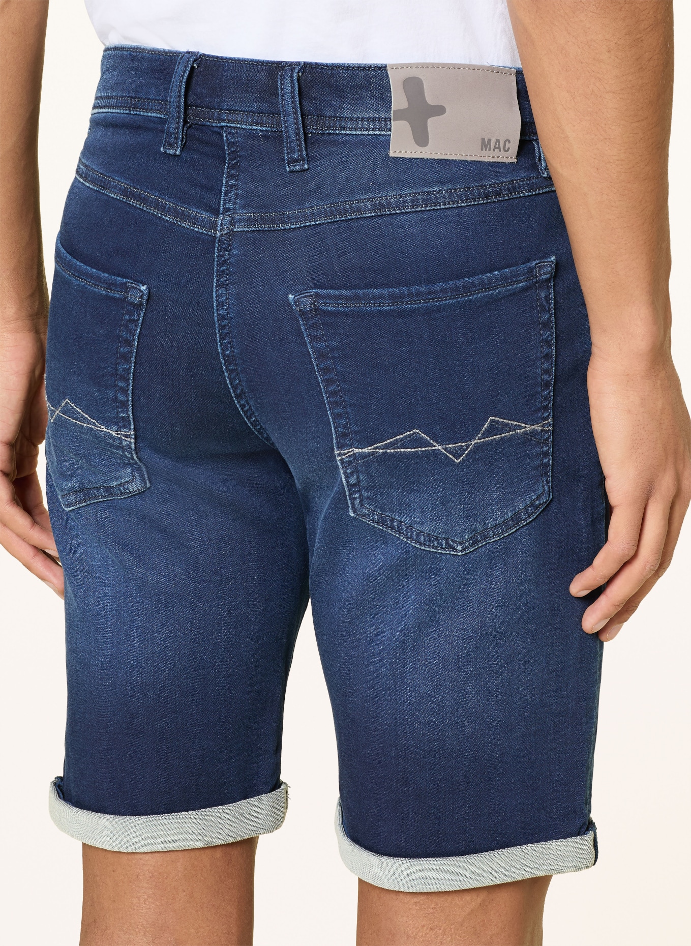MAC Jeansshorts: H694 dark blue vintage wash