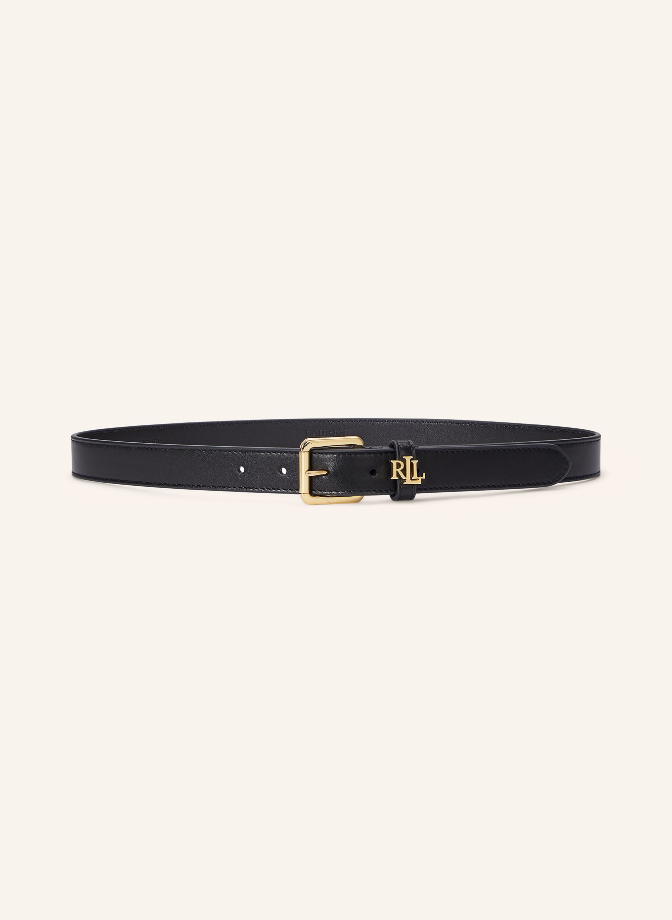 LAUREN RALPH LAUREN Leather belt: BLACK
