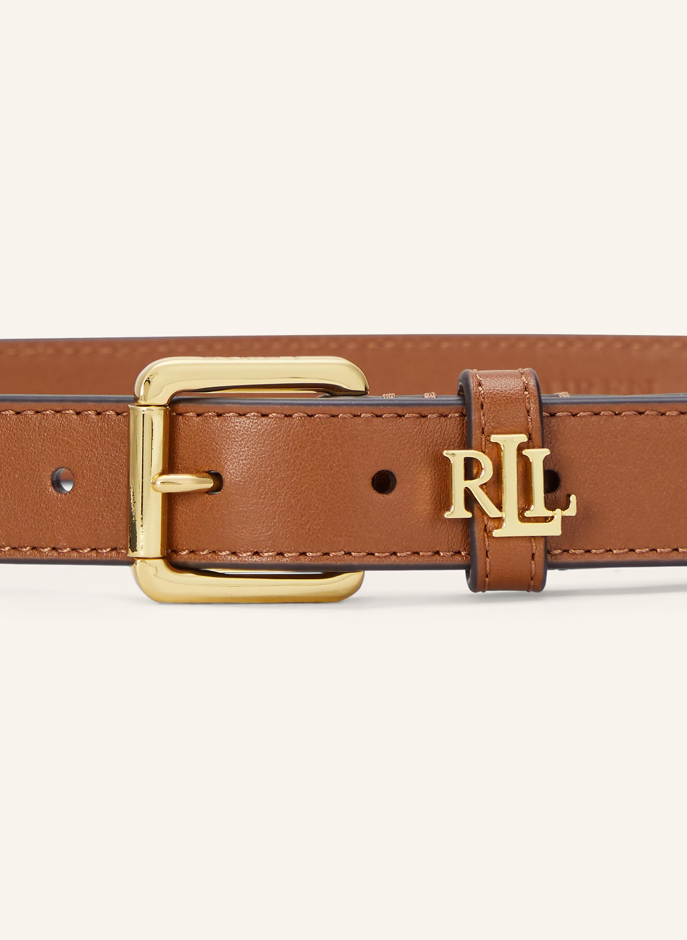 LAUREN RALPH LAUREN Leather belt: BROWN