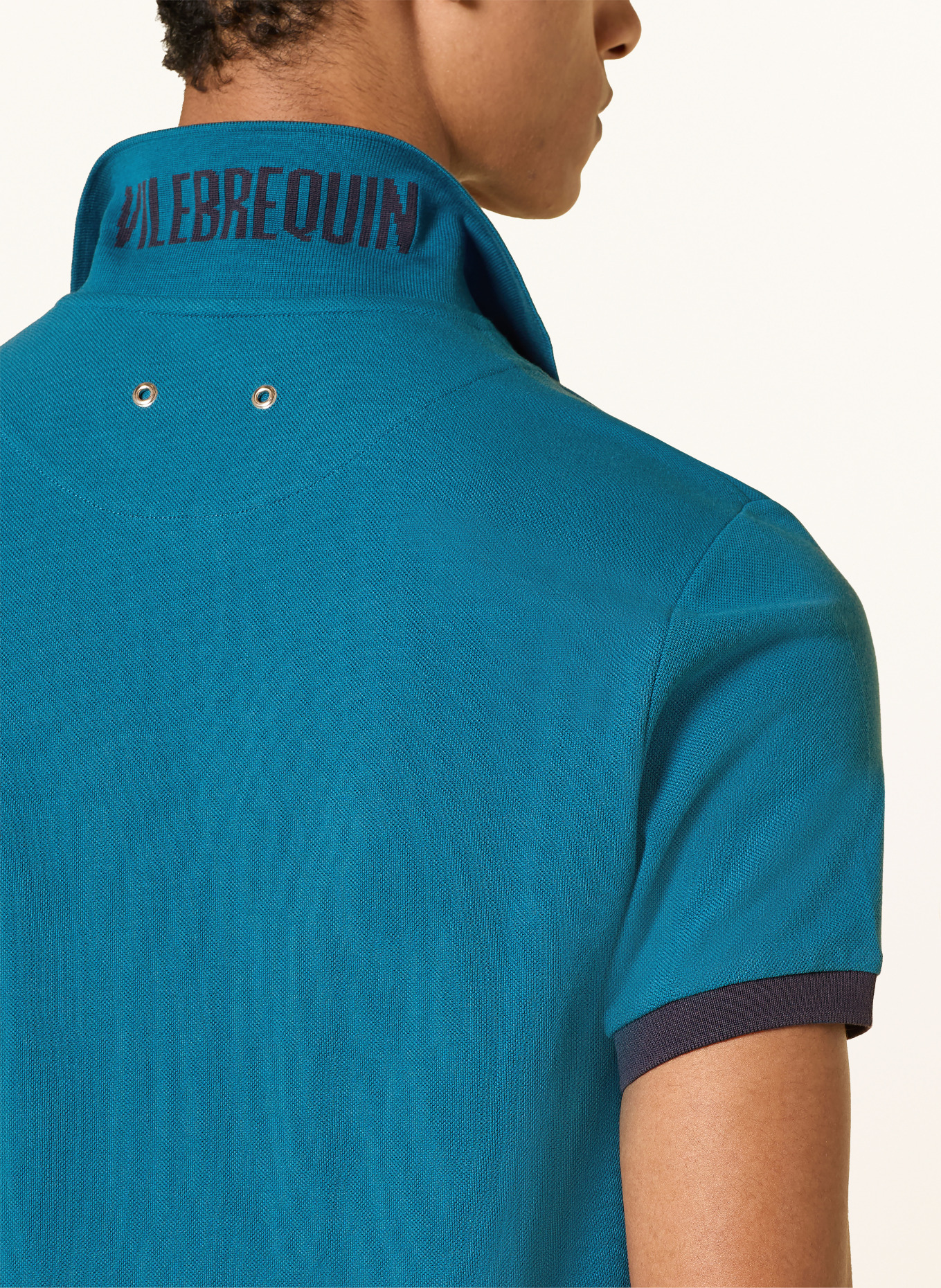 VILEBREQUIN Polokošile z piké PALATIN Regular Fit: PETROLEJOVÁ / TMAVĚ MODRÁ