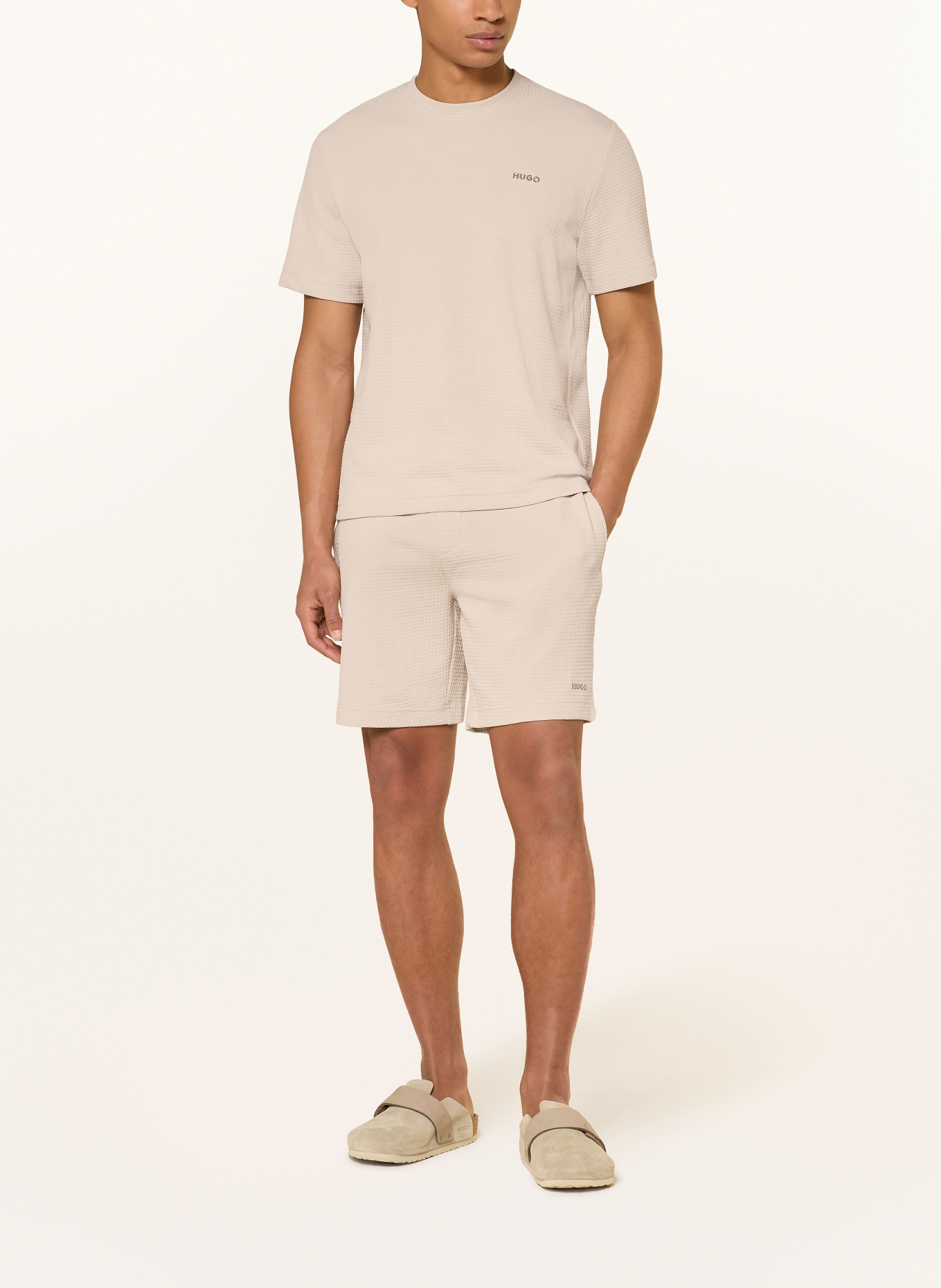 HUGO Schlafshorts AUSTIN: BEIGE