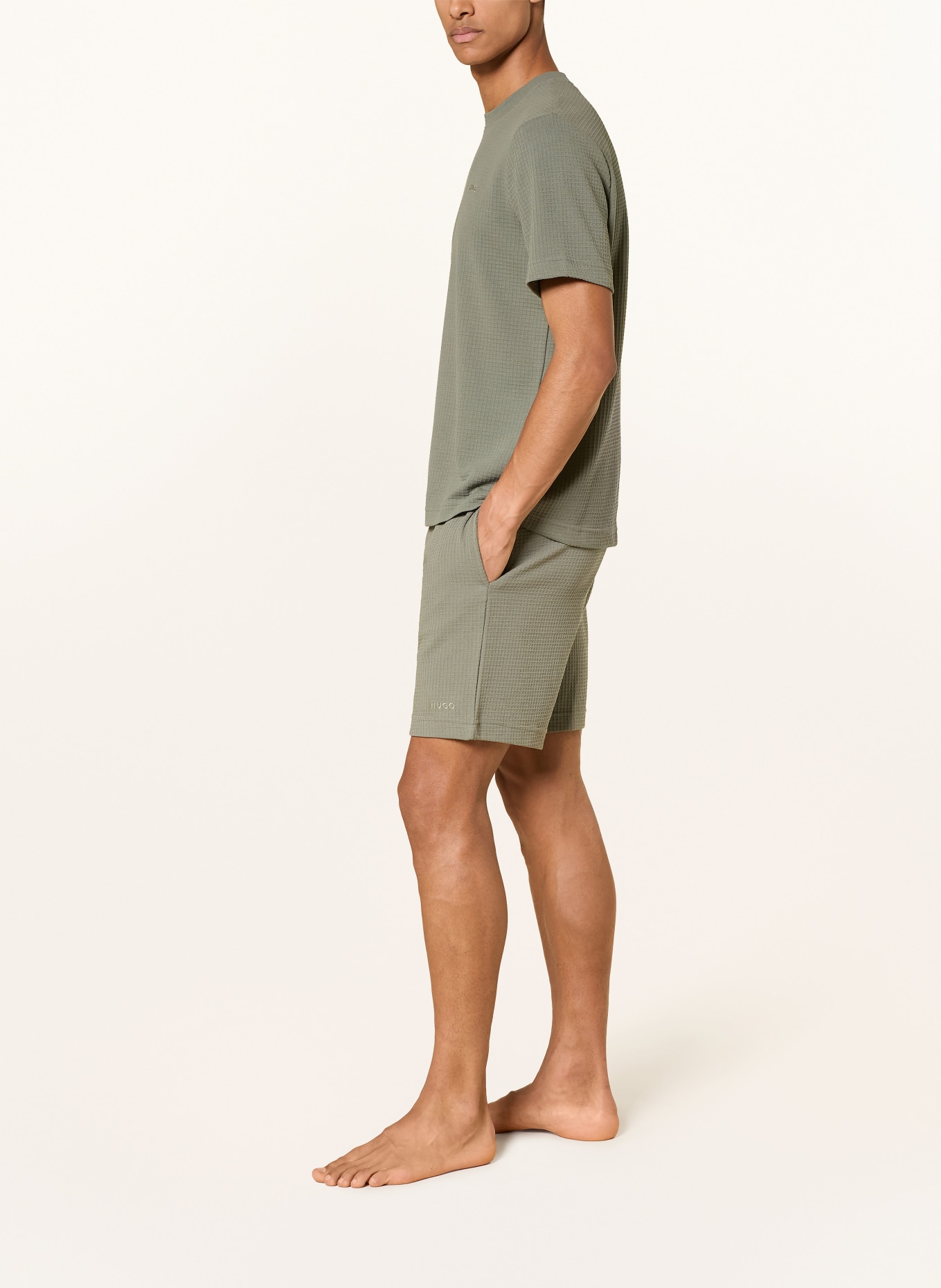 HUGO Pajama shorts AUSTIN: KHAKI