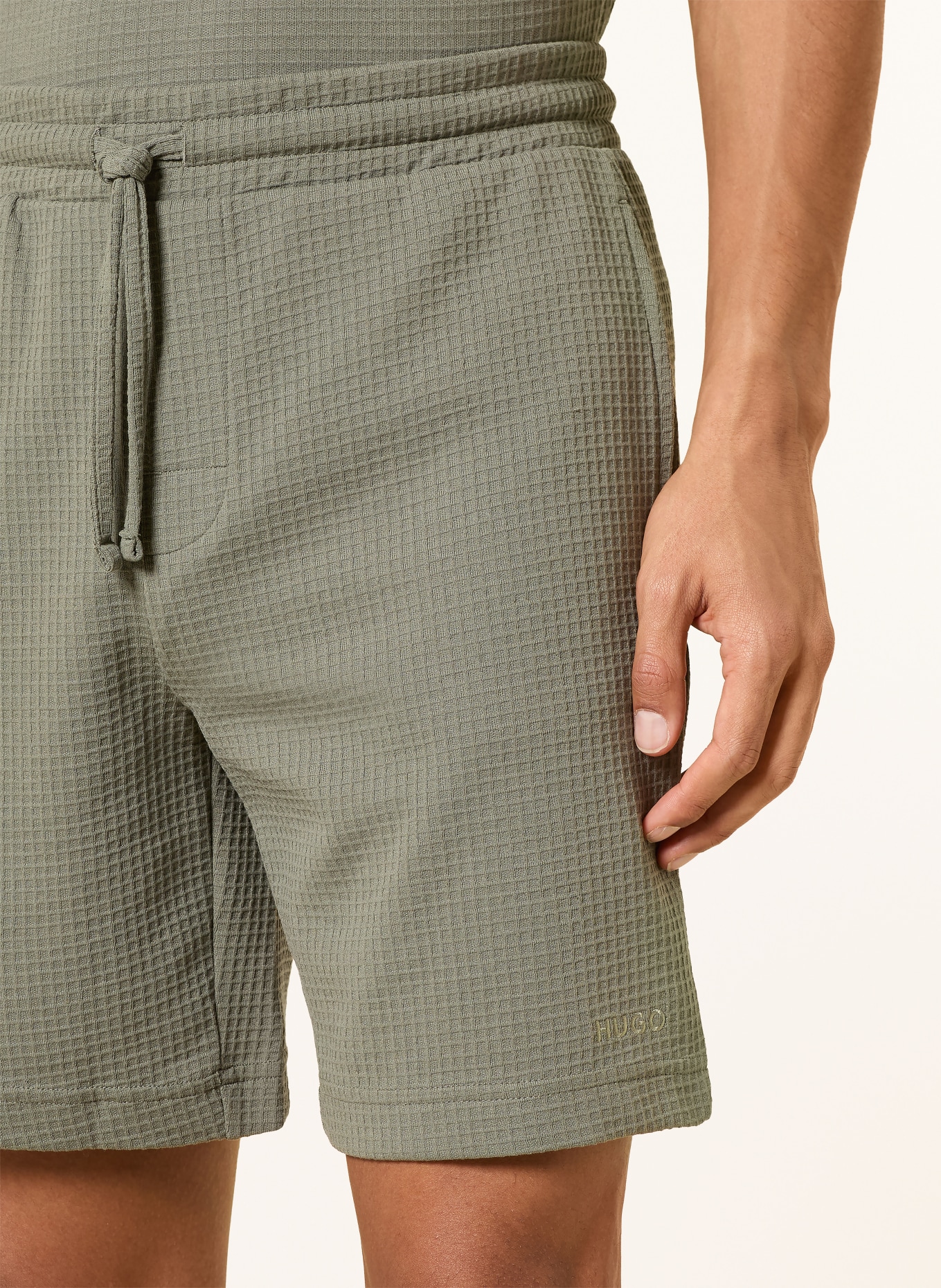 HUGO Pajama shorts AUSTIN: KHAKI