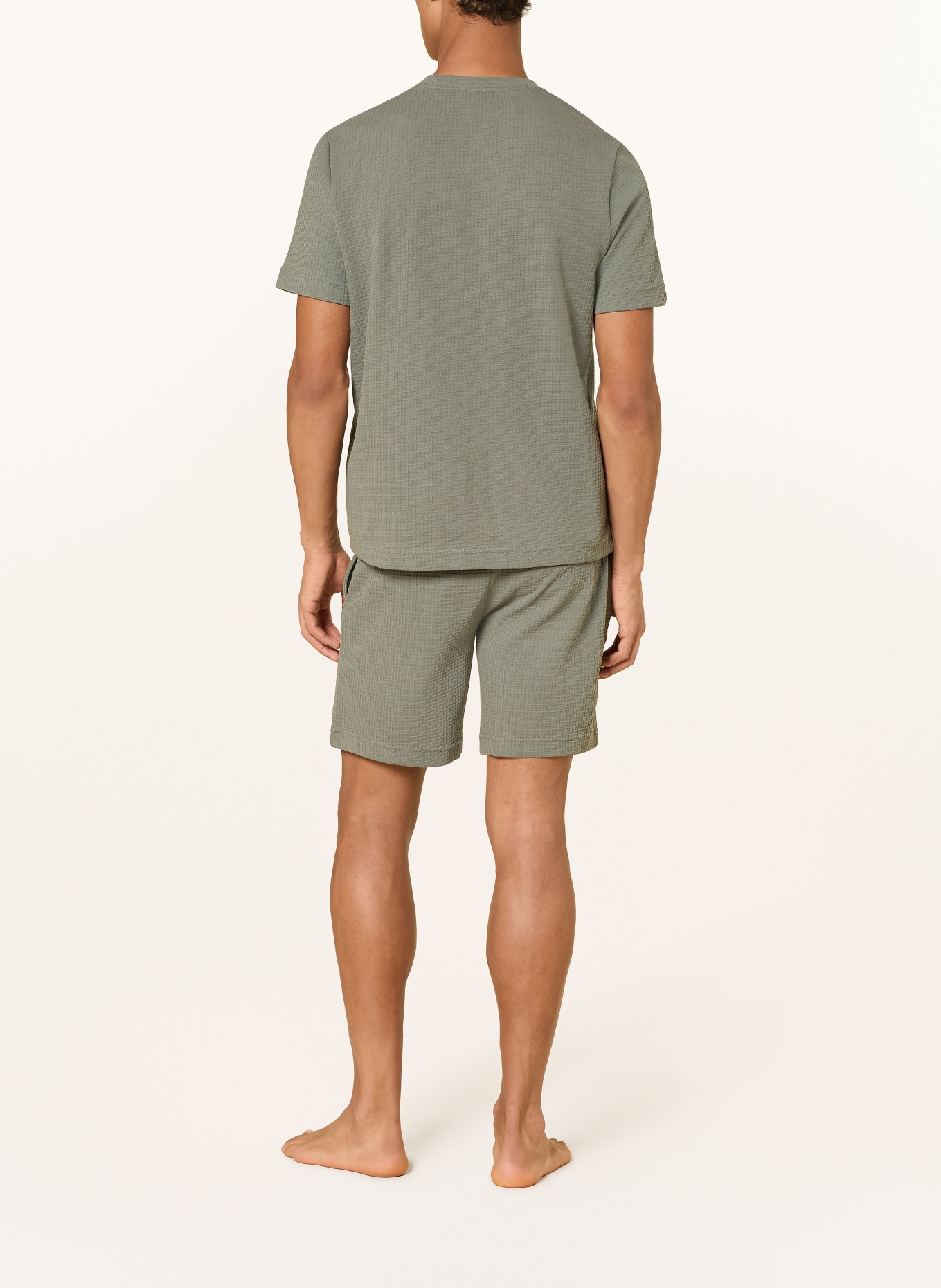 HUGO Pajama shirt AUSTIN: KHAKI