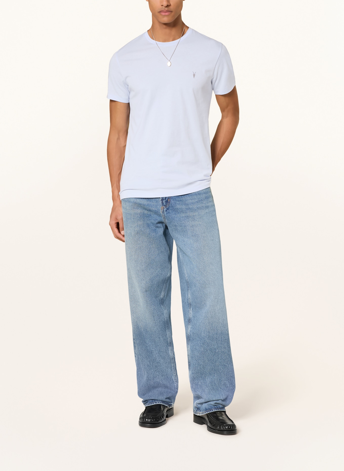 ALLSAINTS T-shirt TONIC: LICHTBLAUW