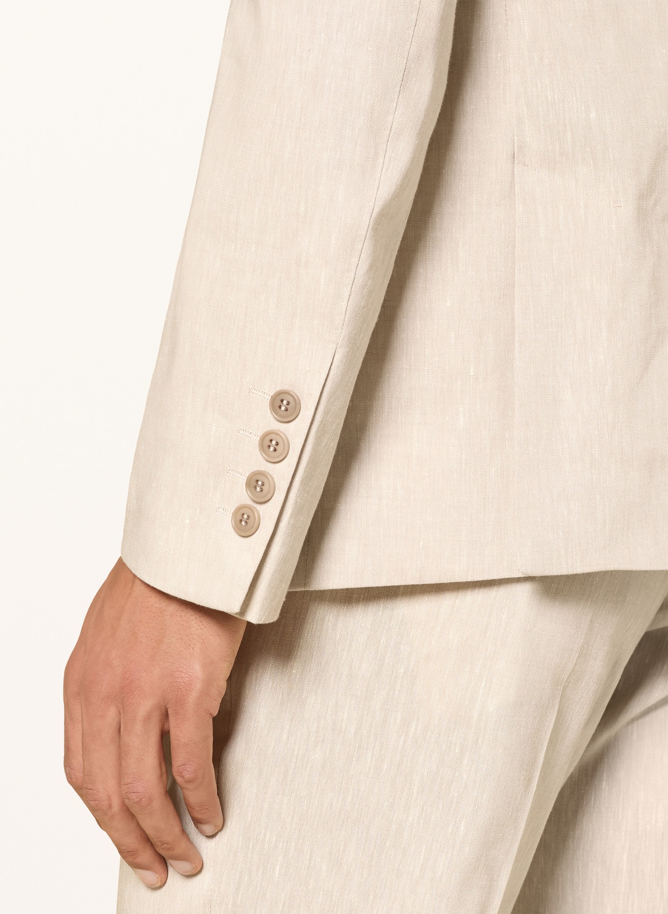 DRYKORN YAMES slim fit suit jacket with linen: 1700 BRAUN