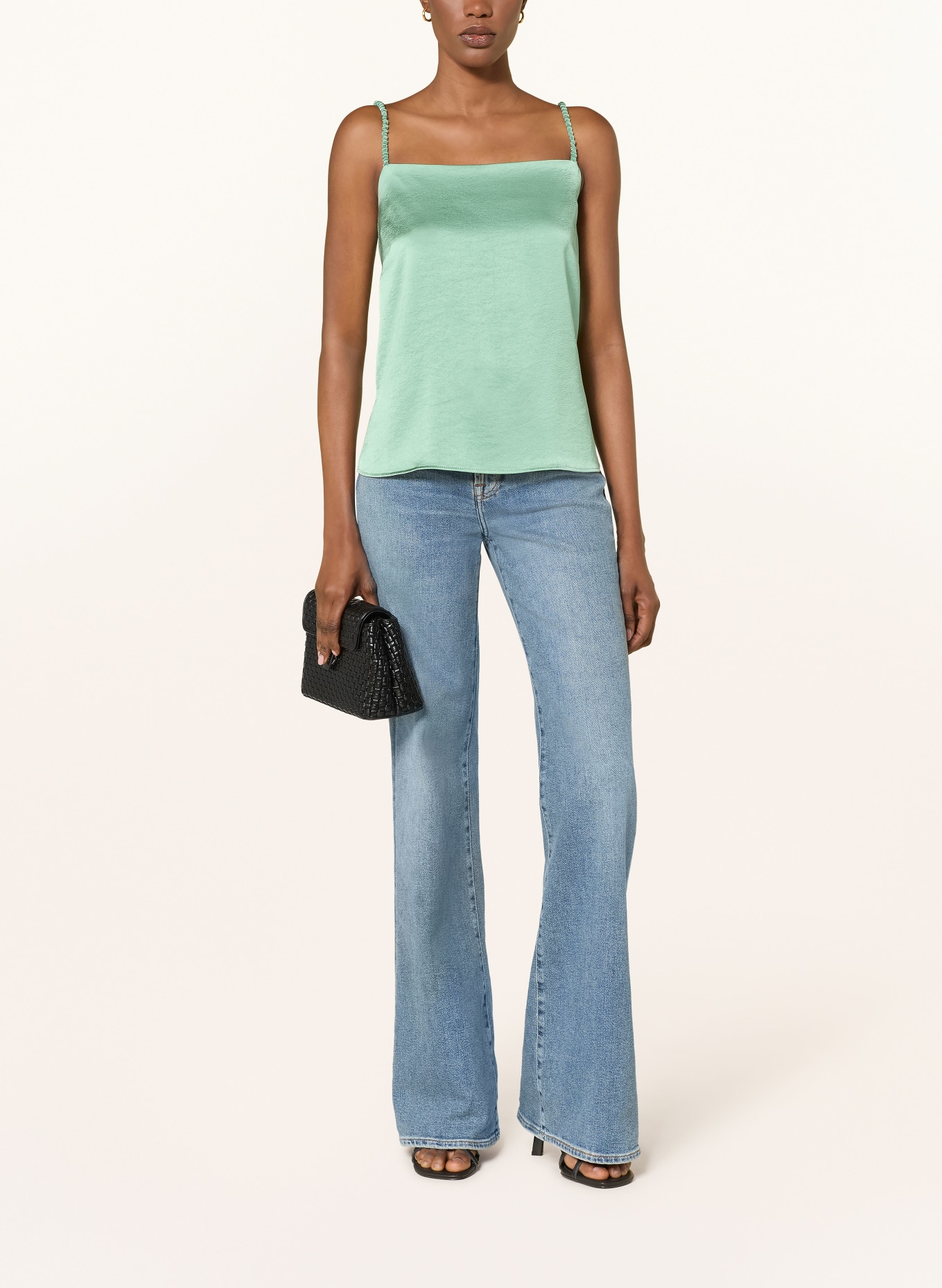 RIANI Top satynowy: JASNOZIELONY