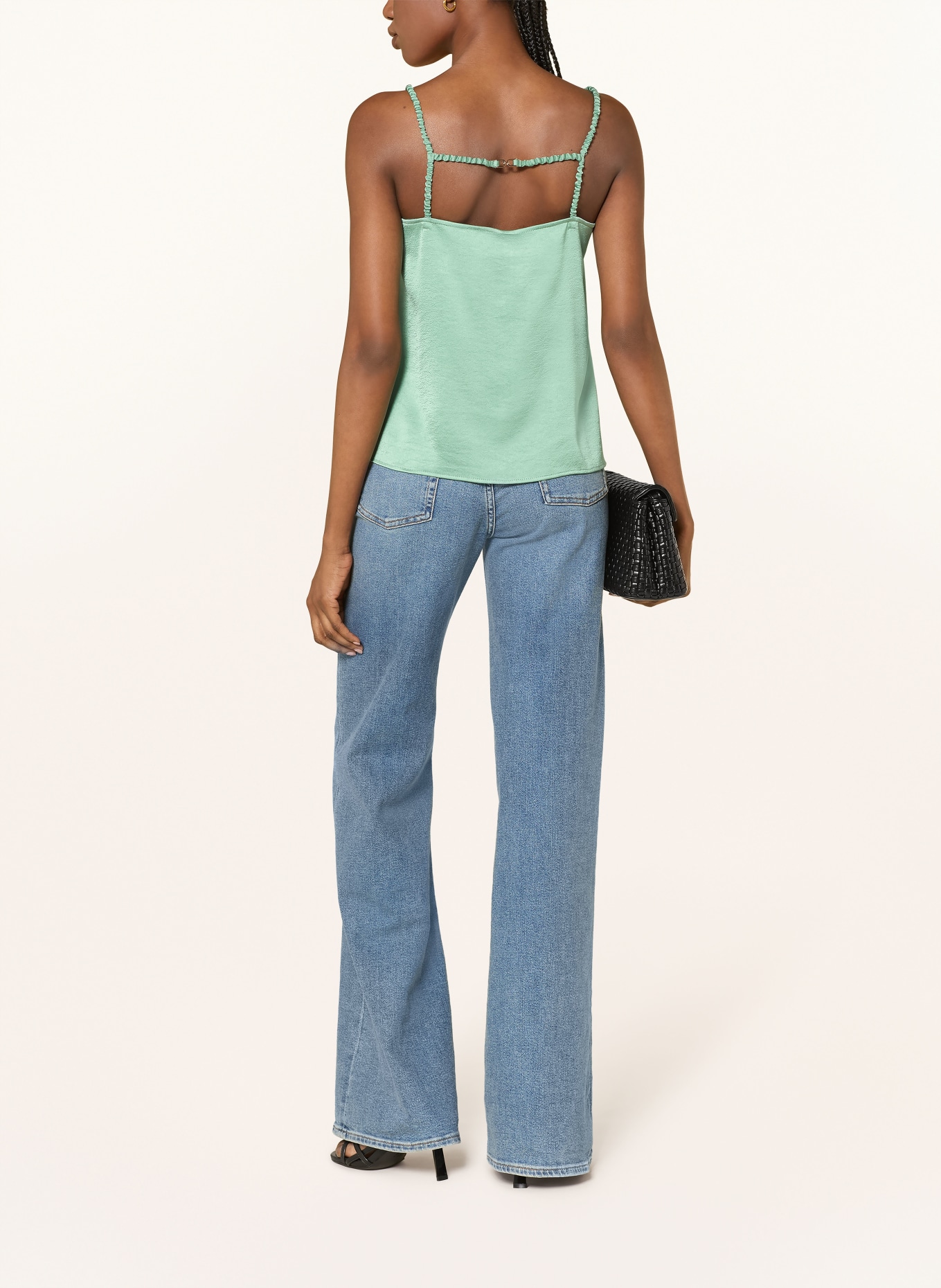 RIANI Top satynowy: JASNOZIELONY