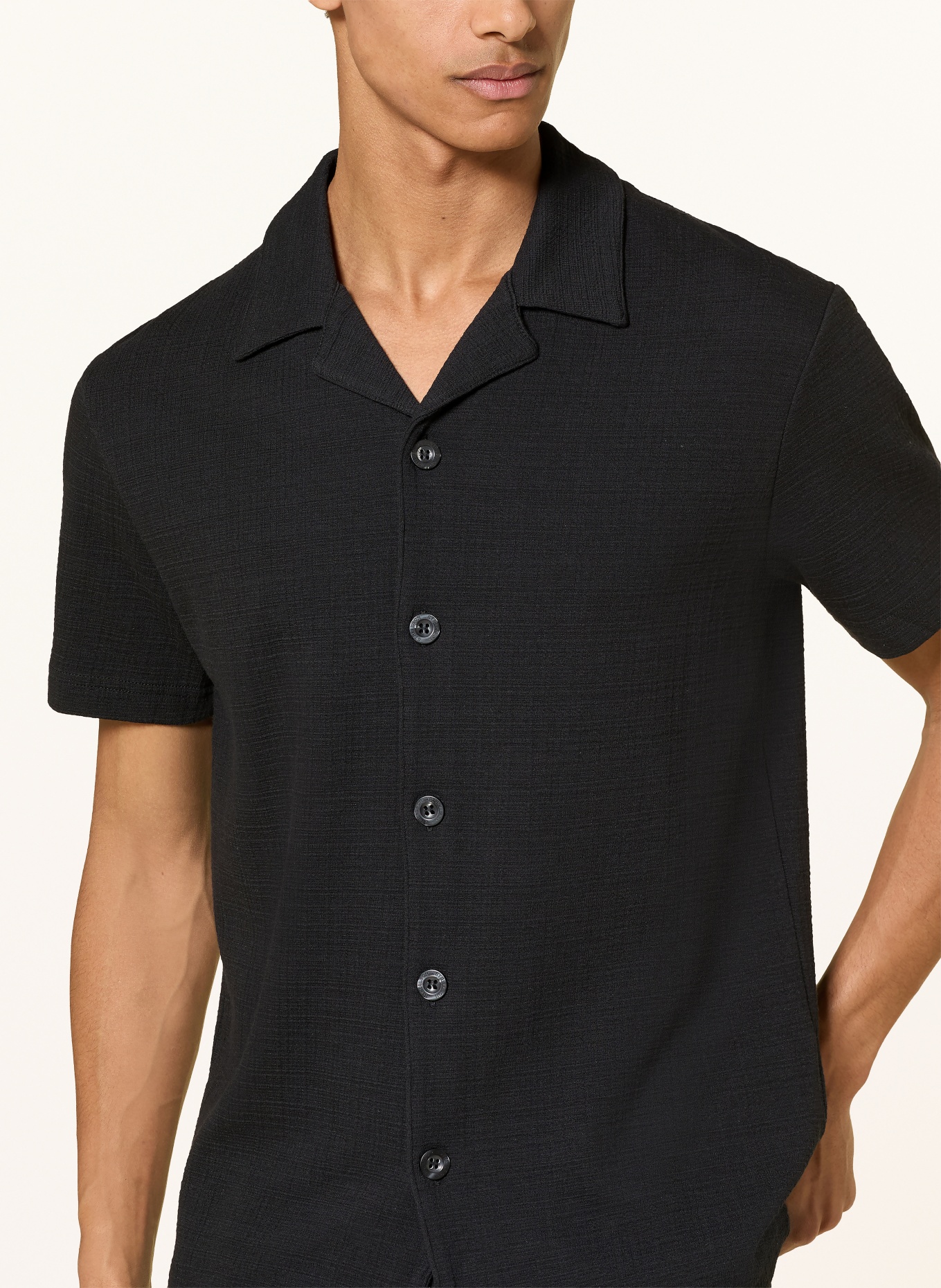 STRELLSON Resort shirt FILIP Regular fit: BLACK