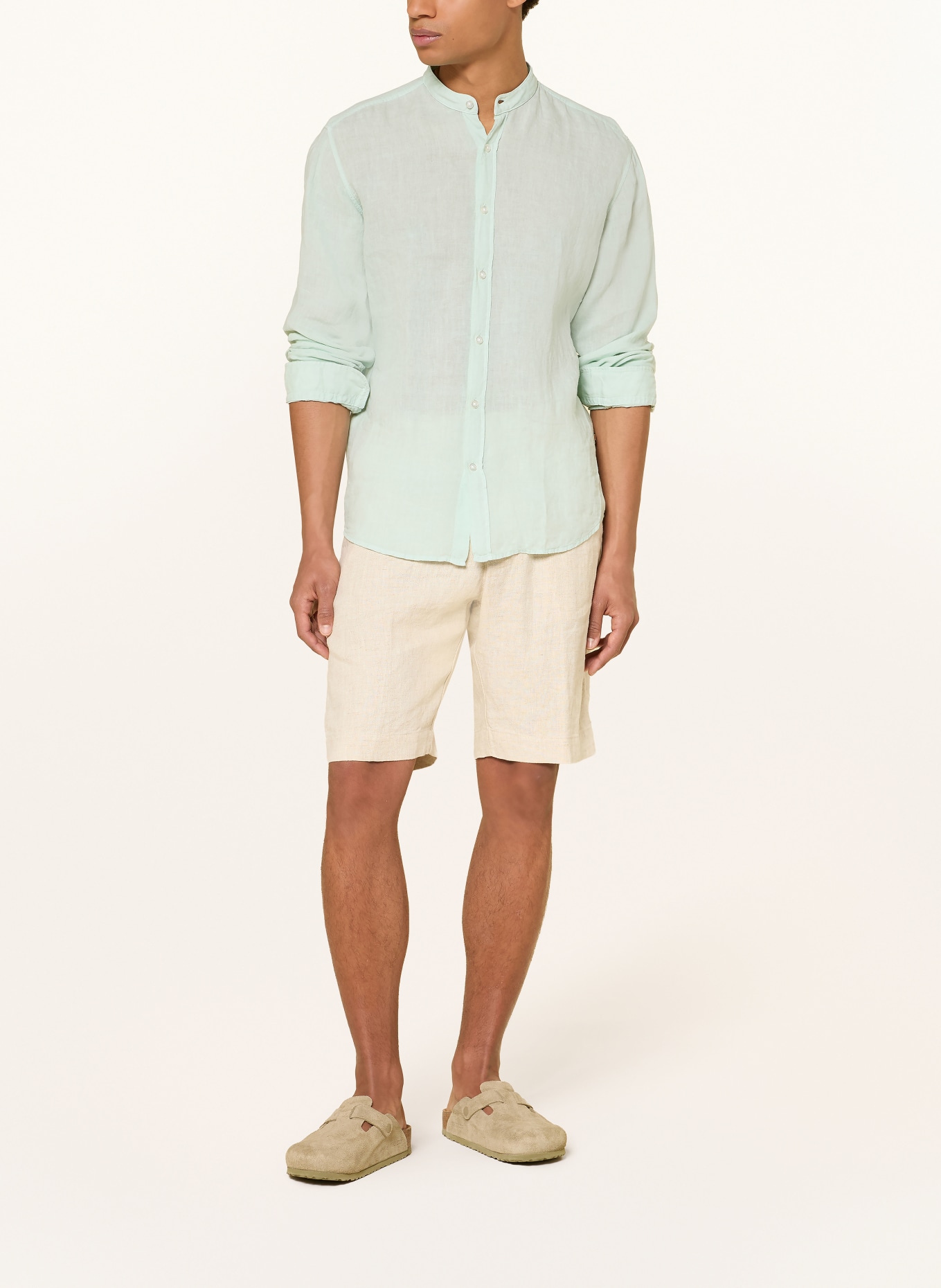 BOSS Linen shirt RACE Regular Fit: TURQUOISE