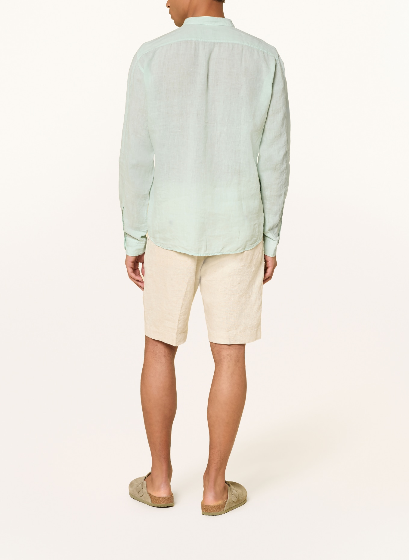 BOSS Linen shirt RACE Regular Fit: TURQUOISE