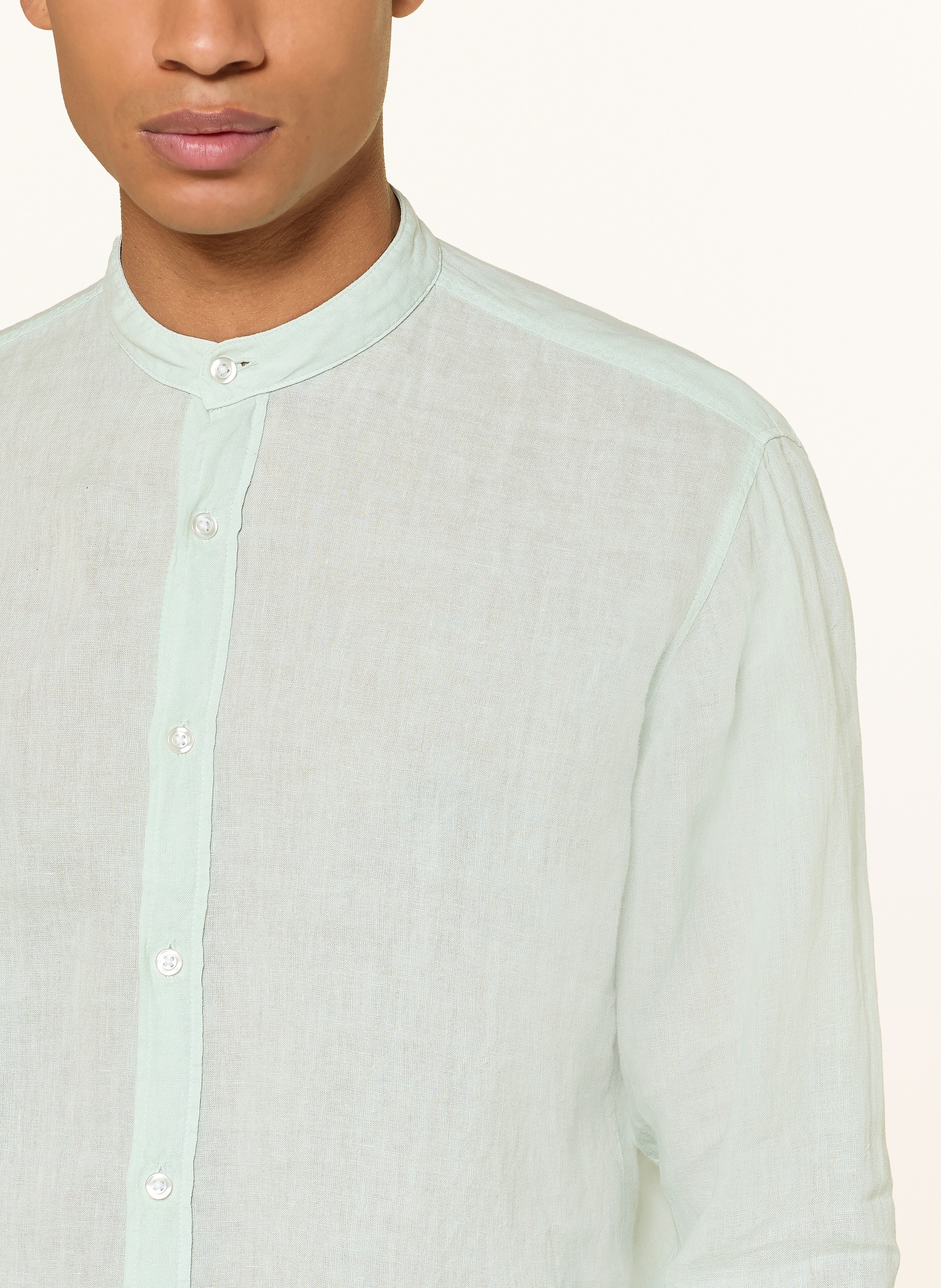 BOSS Linen shirt RACE Regular Fit: TURQUOISE