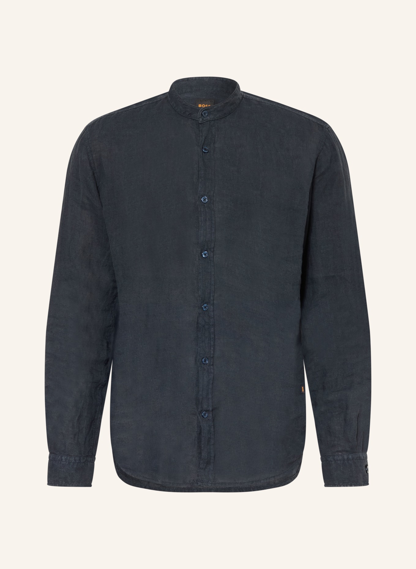 BOSS Linen shirt RACE Regular Fit: DARK BLUE