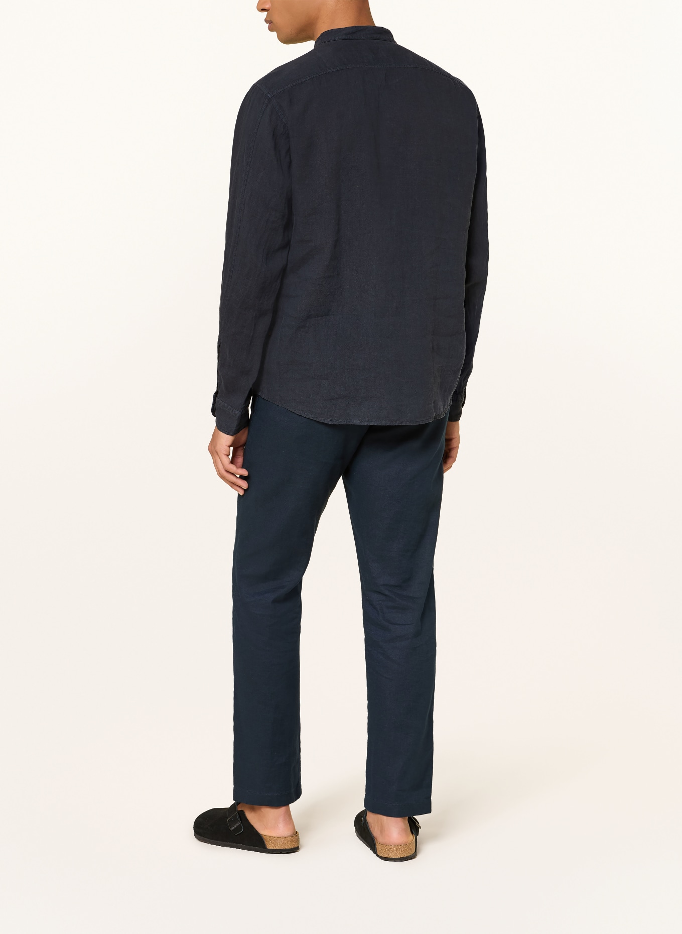 BOSS Linen shirt RACE Regular Fit: DARK BLUE