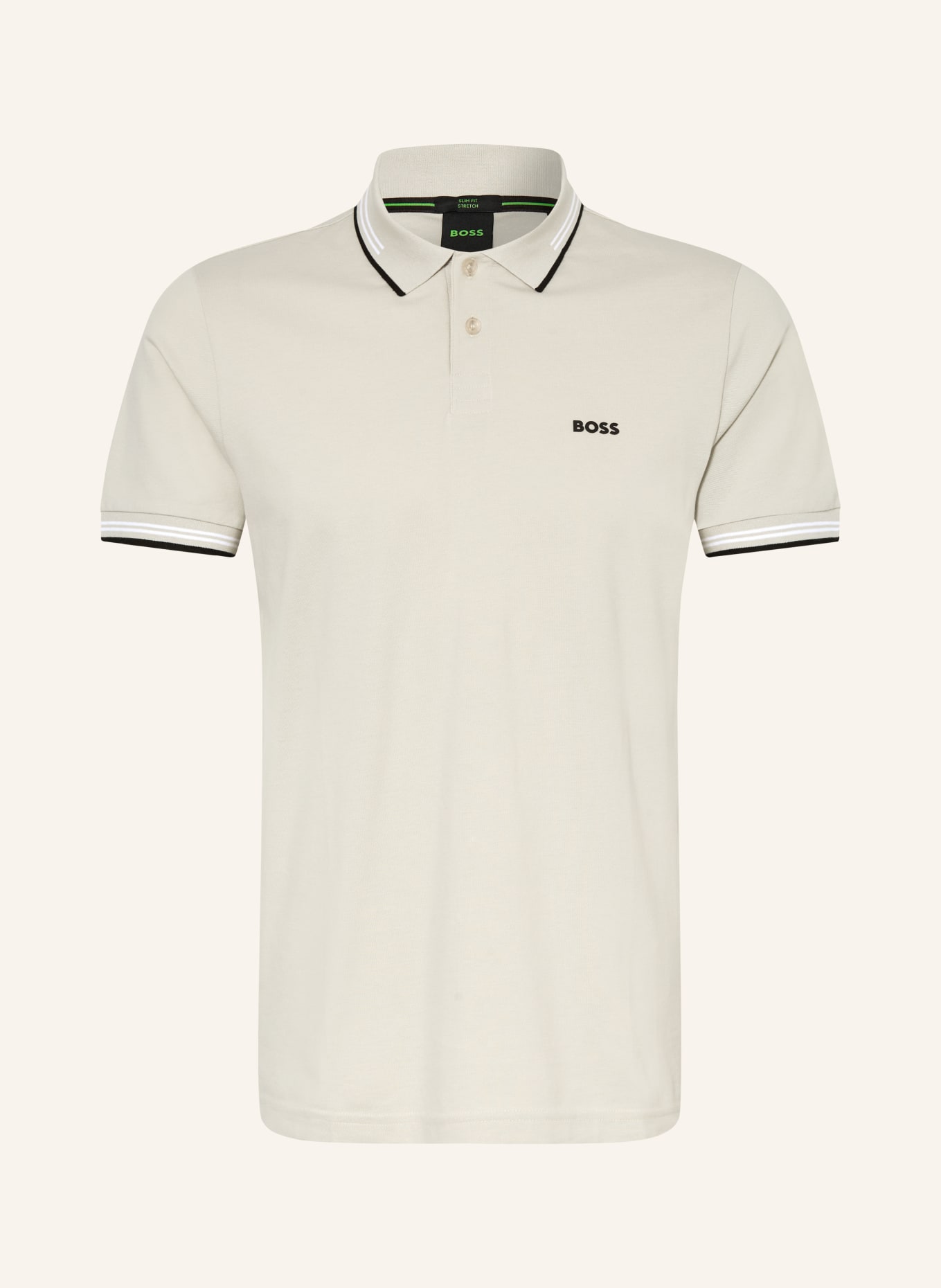 BOSS Polo piqué PAUL coupe ajustée: MARRON CLAIR