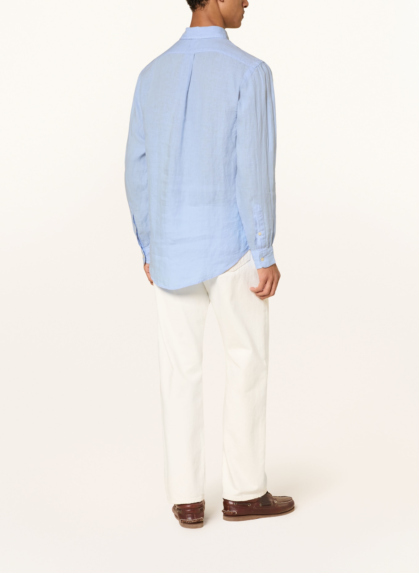 POLO RALPH LAUREN Leinenhemd Custom Fit: HELLBLAU