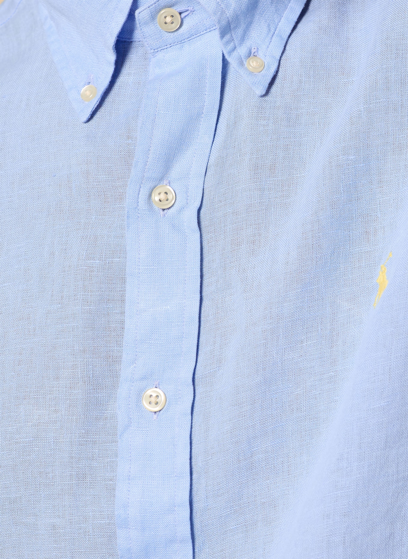 POLO RALPH LAUREN Leinenhemd Custom Fit: HELLBLAU