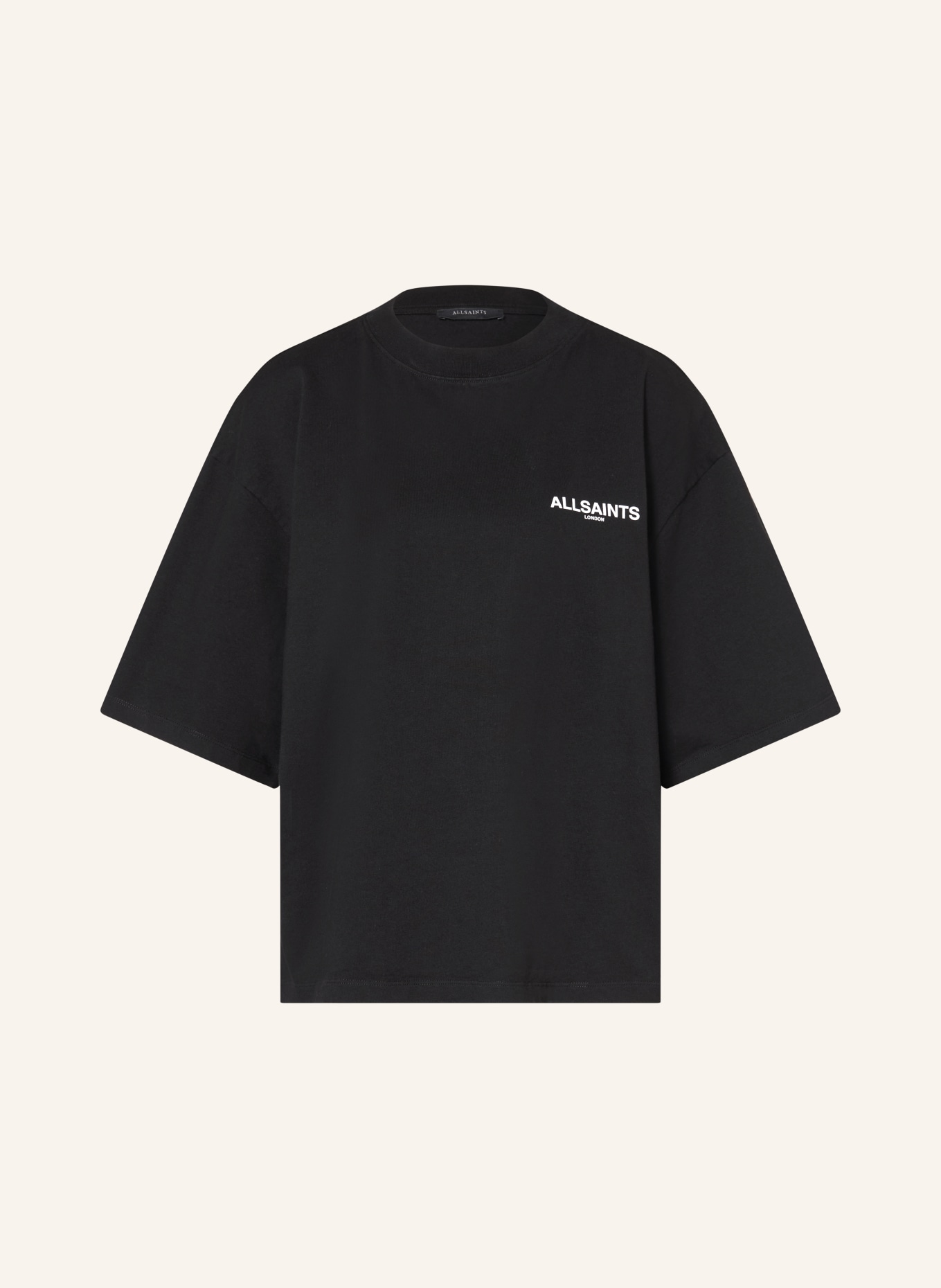 ALLSAINTS Oversized-Shirt AMELIE: SCHWARZ / GRAU / WEISS