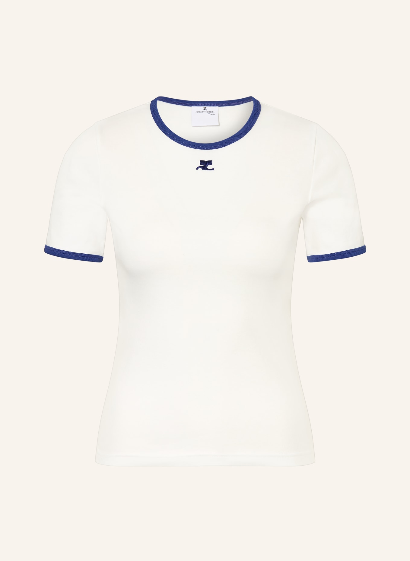Courrèges T-shirt: BLANC / BLEU