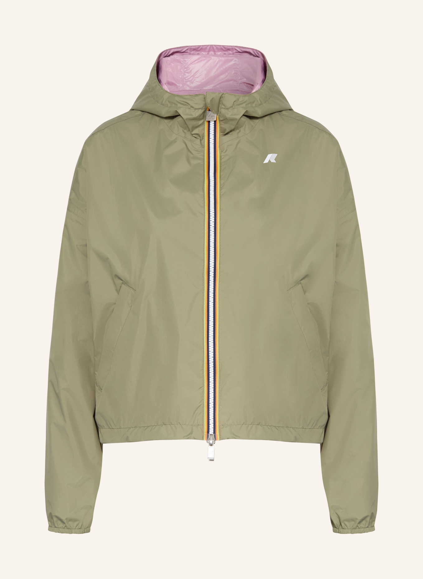 K-WAY Jacke LAURETTE zum Wenden: OLIV / ROSA