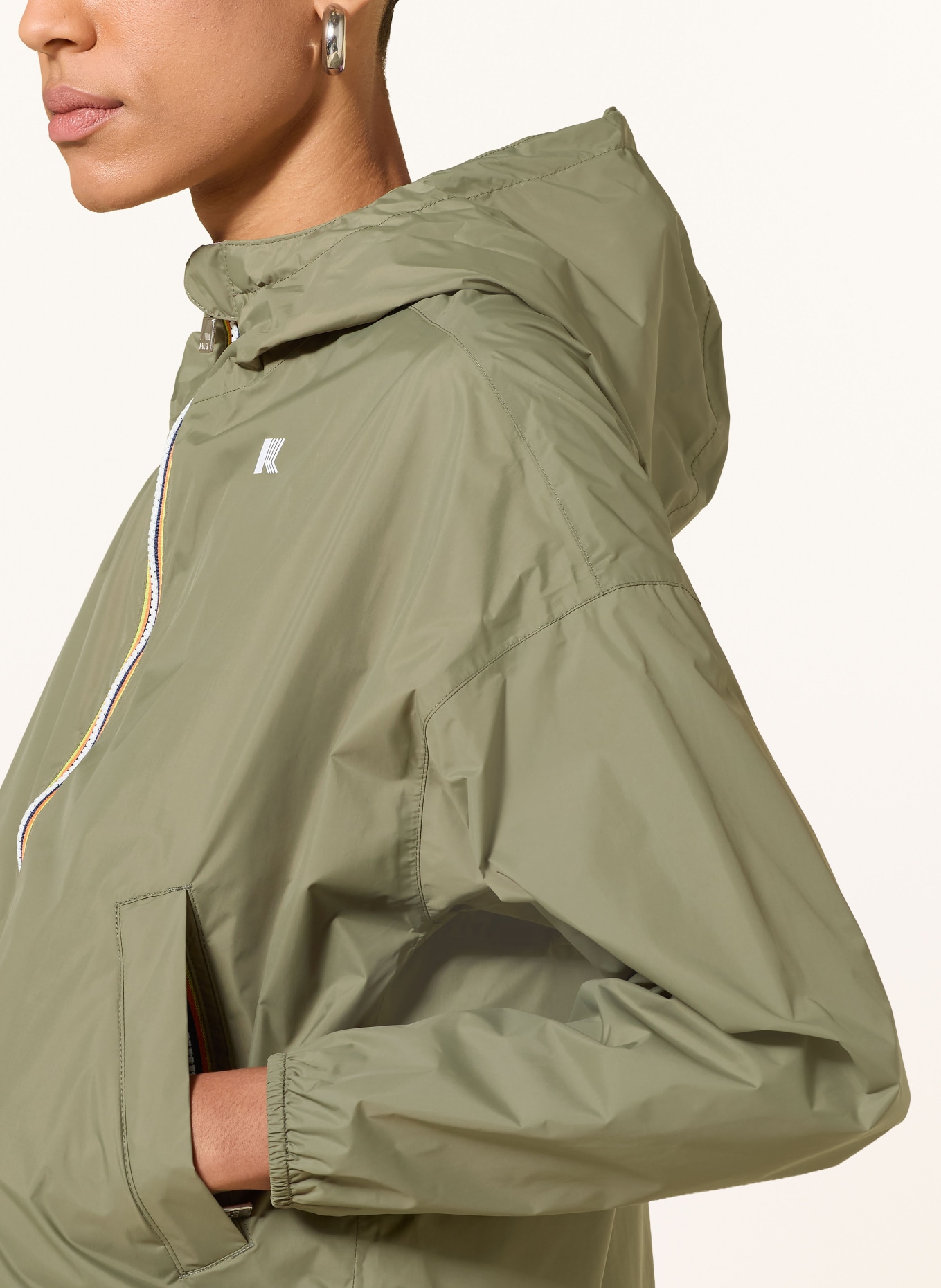 K-WAY Jacke LAURETTE zum Wenden: OLIV / ROSA