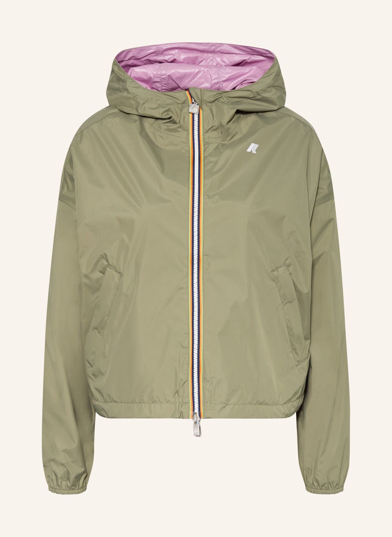 K-WAY Jacke LAURETTE zum Wenden: GRÜN / ROSA