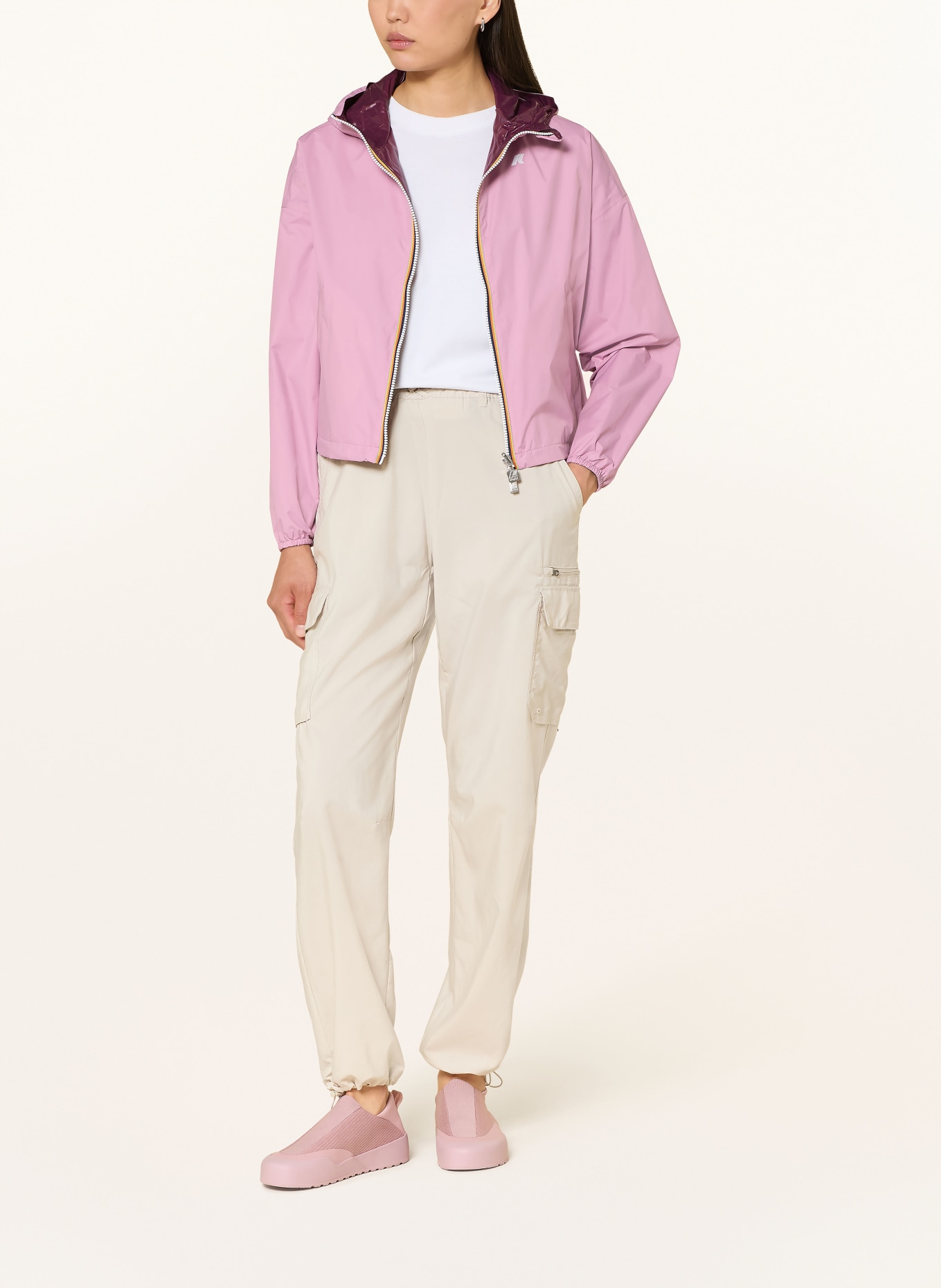 K-WAY Jacke LAURETTE zum Wenden: ROSA / DUNKELLILA
