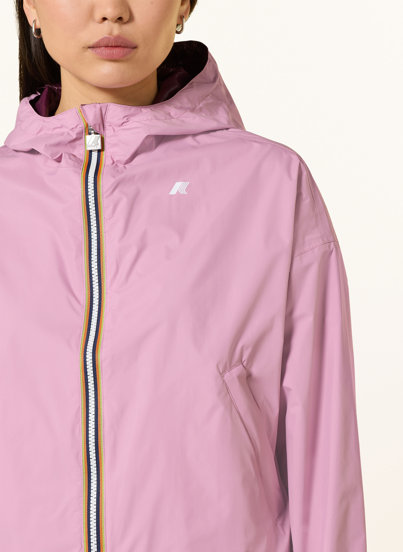K-WAY Jacke LAURETTE zum Wenden: ROSA / DUNKELLILA