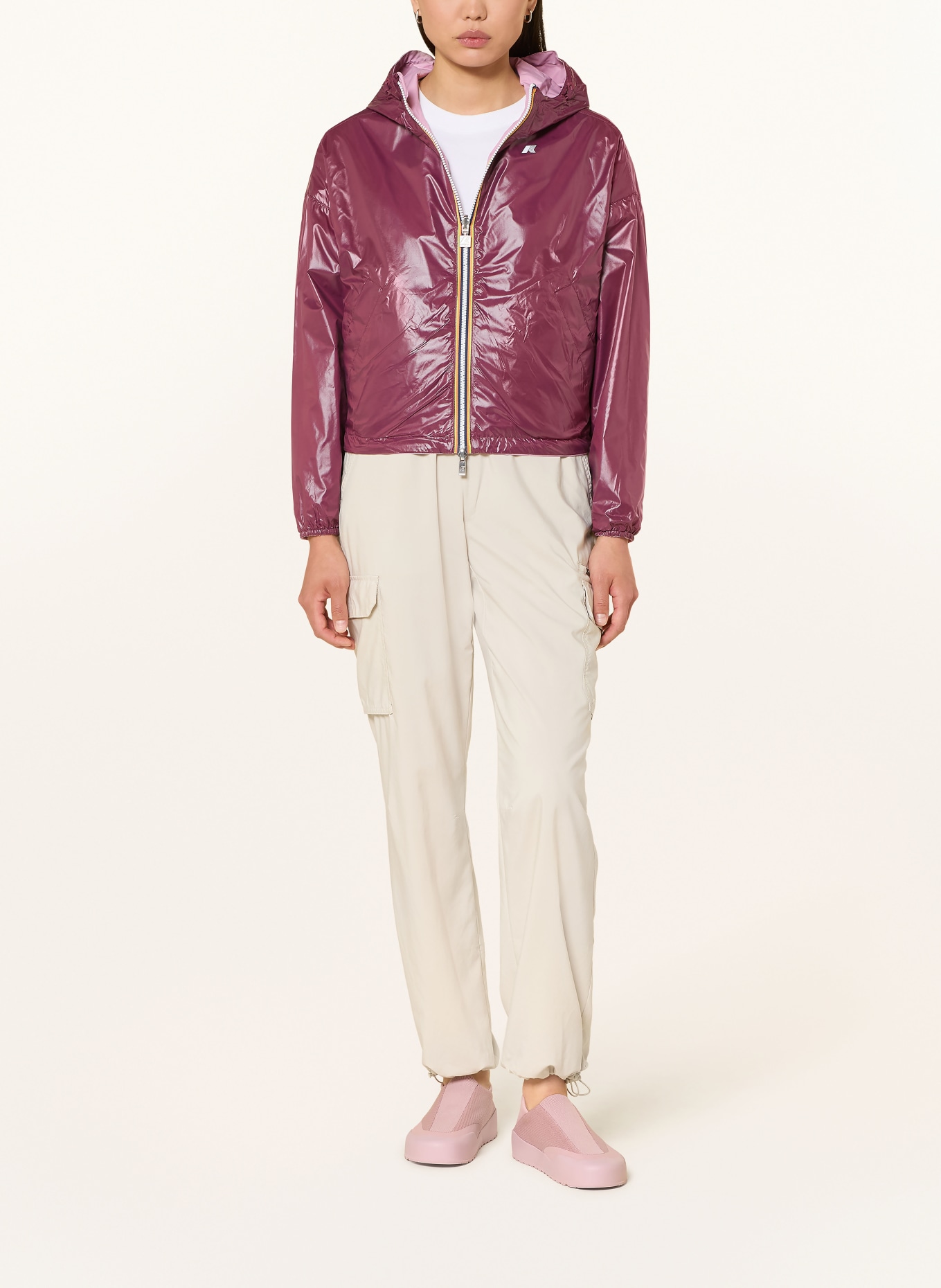 K-WAY Jacke LAURETTE zum Wenden: ROSA / DUNKELLILA