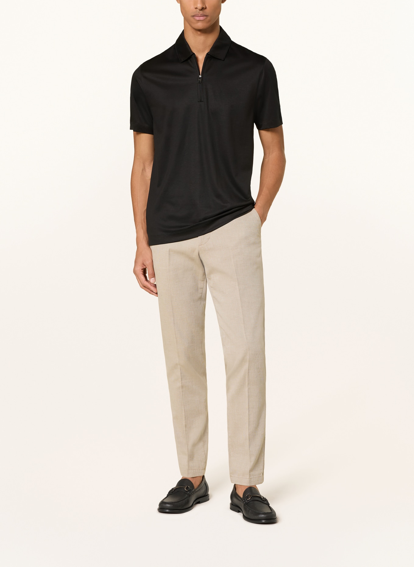 BOSS Jersey-Poloshirt PARAS: SCHWARZ