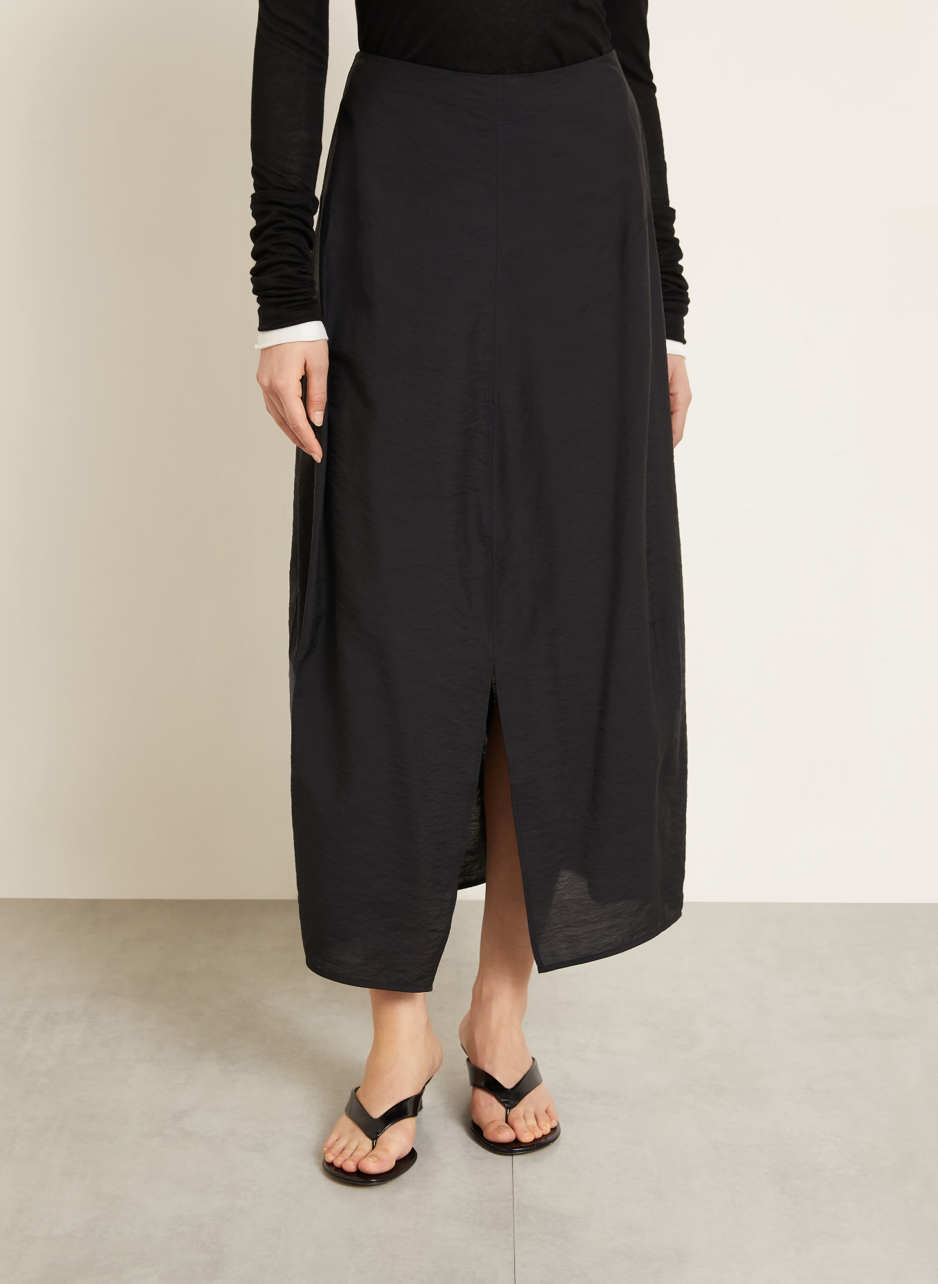 TOTEME Seidenrock: SCHWARZ